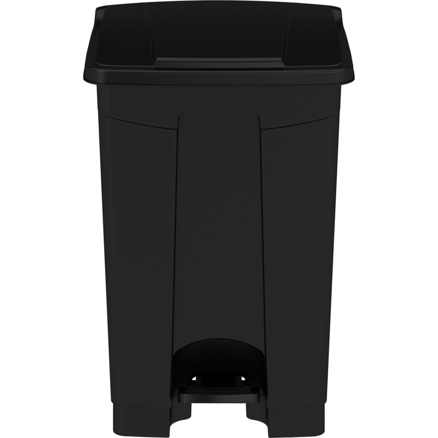 Safco Plastic Step-on Waste Receptacle - 12 gal Capacity - Foot Pedal, Lightweight - 23.8in Height x 15.8in Width x 16in Depth - Plastic - Black - 1 / Carton - Image 5