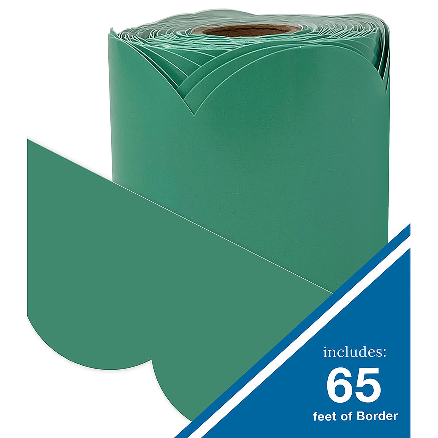 Carson Dellosa Education Rolled Scalloped Borders, Grow Together Jade Green, 65ft Per Roll, Pack Of 3 Rolls - Image 5