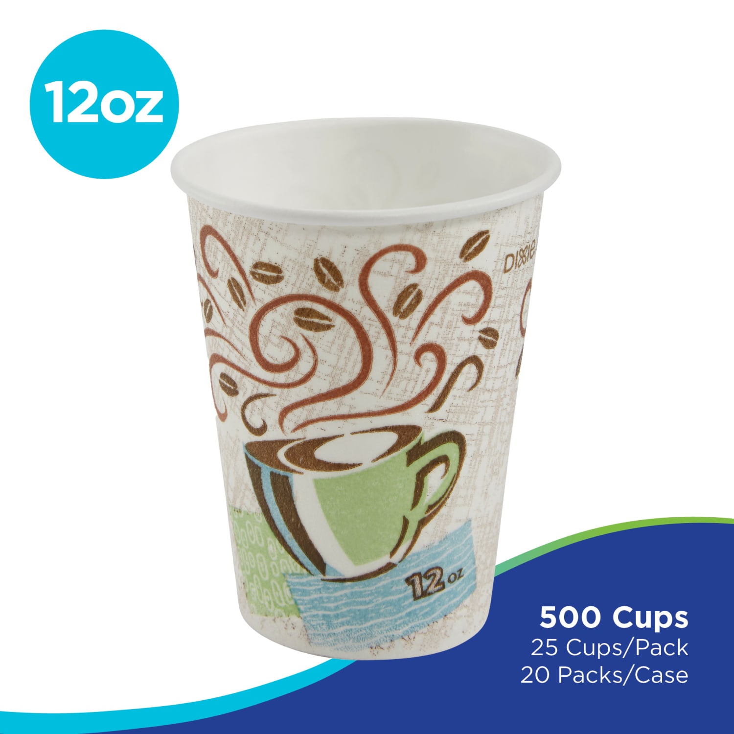 Dixie PerfecTouch by GP PRO Hot Cups, 12 Oz, Box Of 500 Cups - Image 3