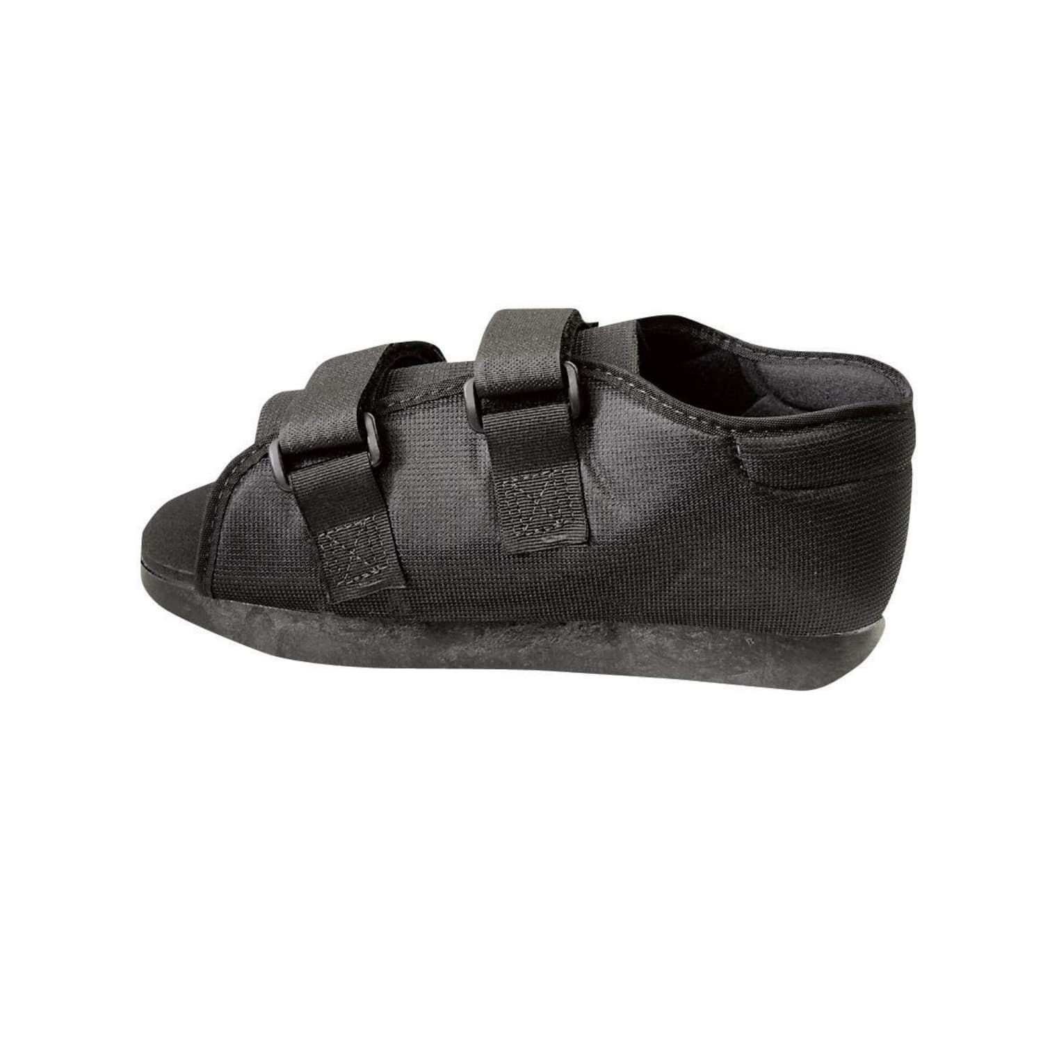 Medline Semi-Rigid Nylon Post-Op Shoe, Mens, Medium, Black