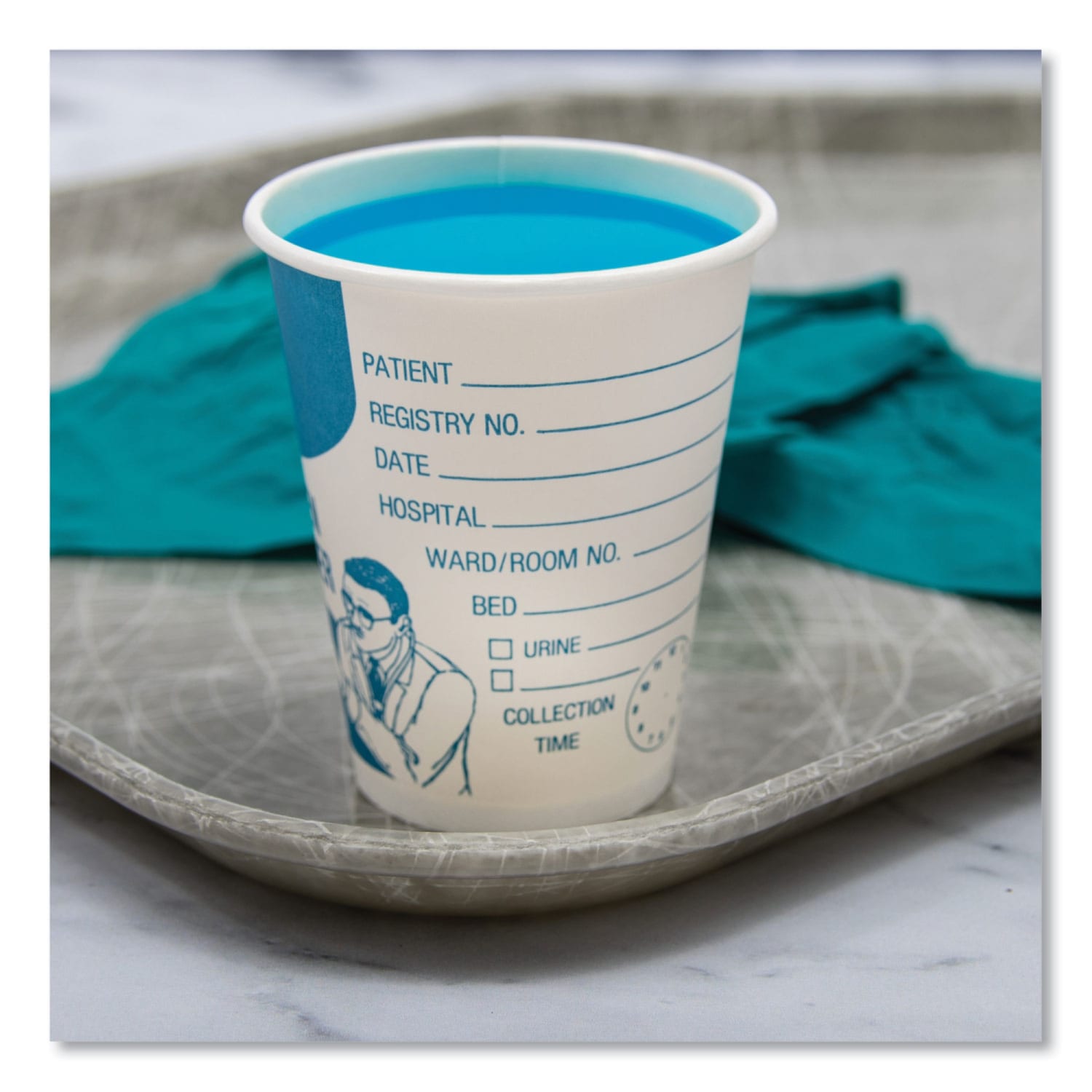 Solo Cup Paper Specimen Cups, 8 Oz, Blue/White, Sleeve Of 50 Cups, Carton Of 20 Sleeves - Image 6