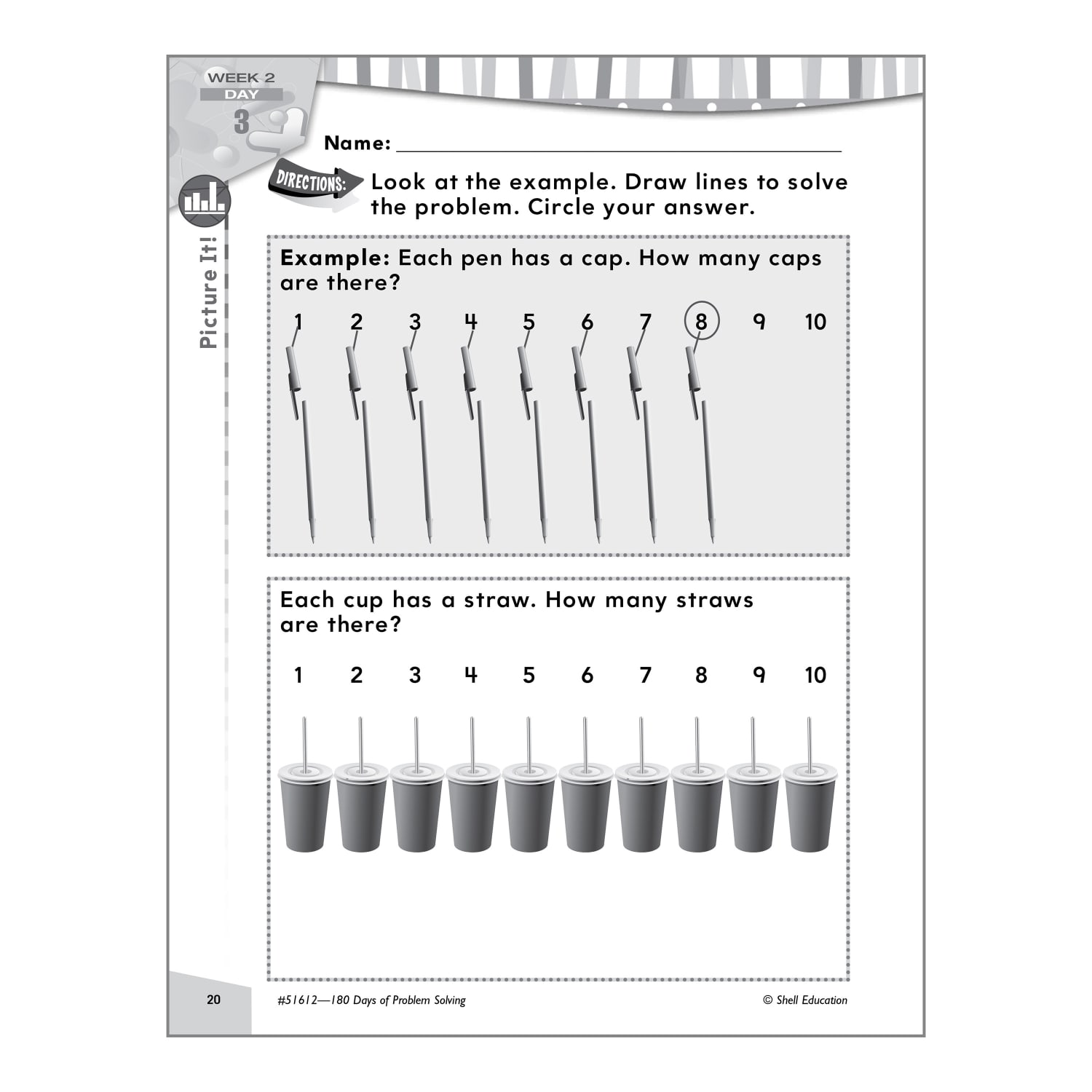 Shell Education 180 Days Of Problem Solving, Grade K - Image 6