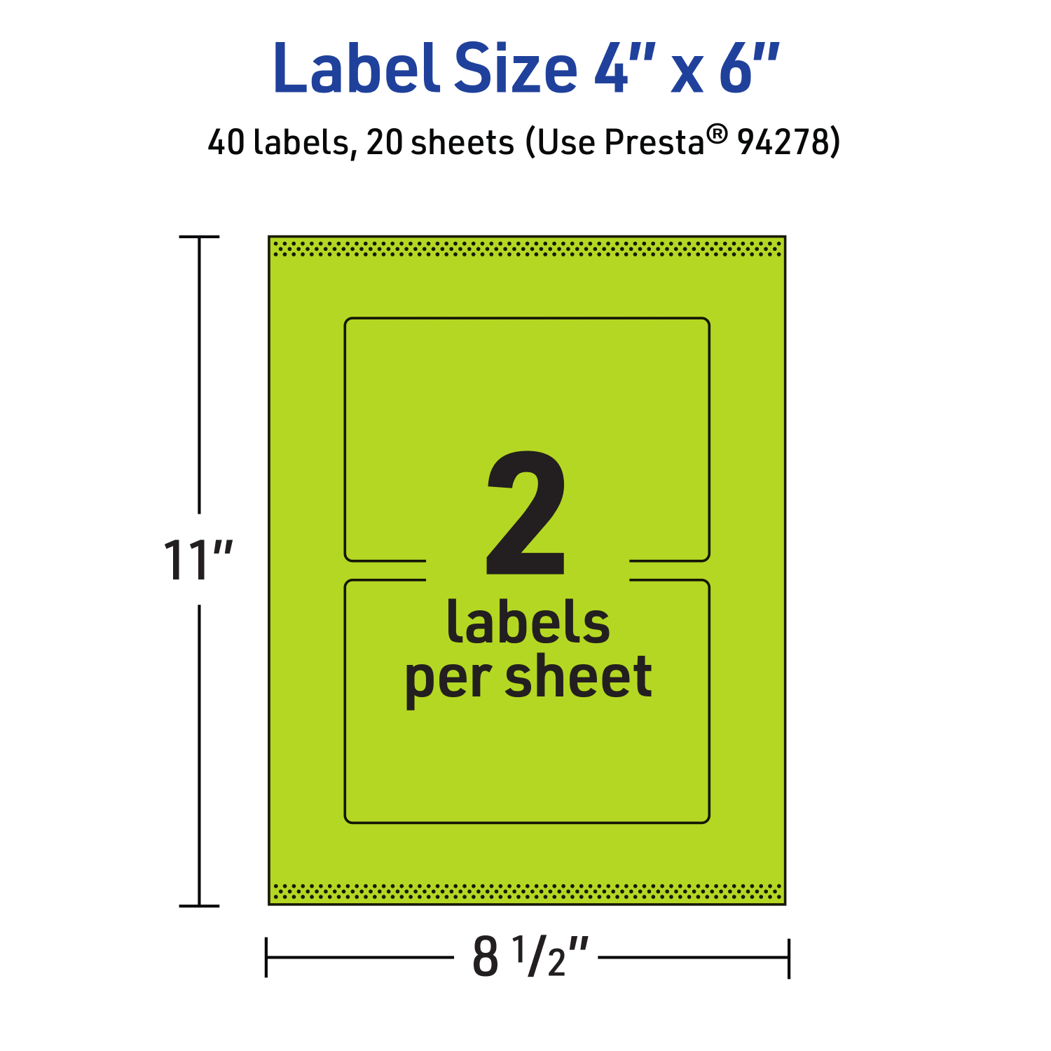 Avery Print-To-The-Edge Labels With Sure Feed Technology, 94278-BGP20, Rectangle, 4in x 6in, Matte Bright Green, Pack of 40 - Image 6