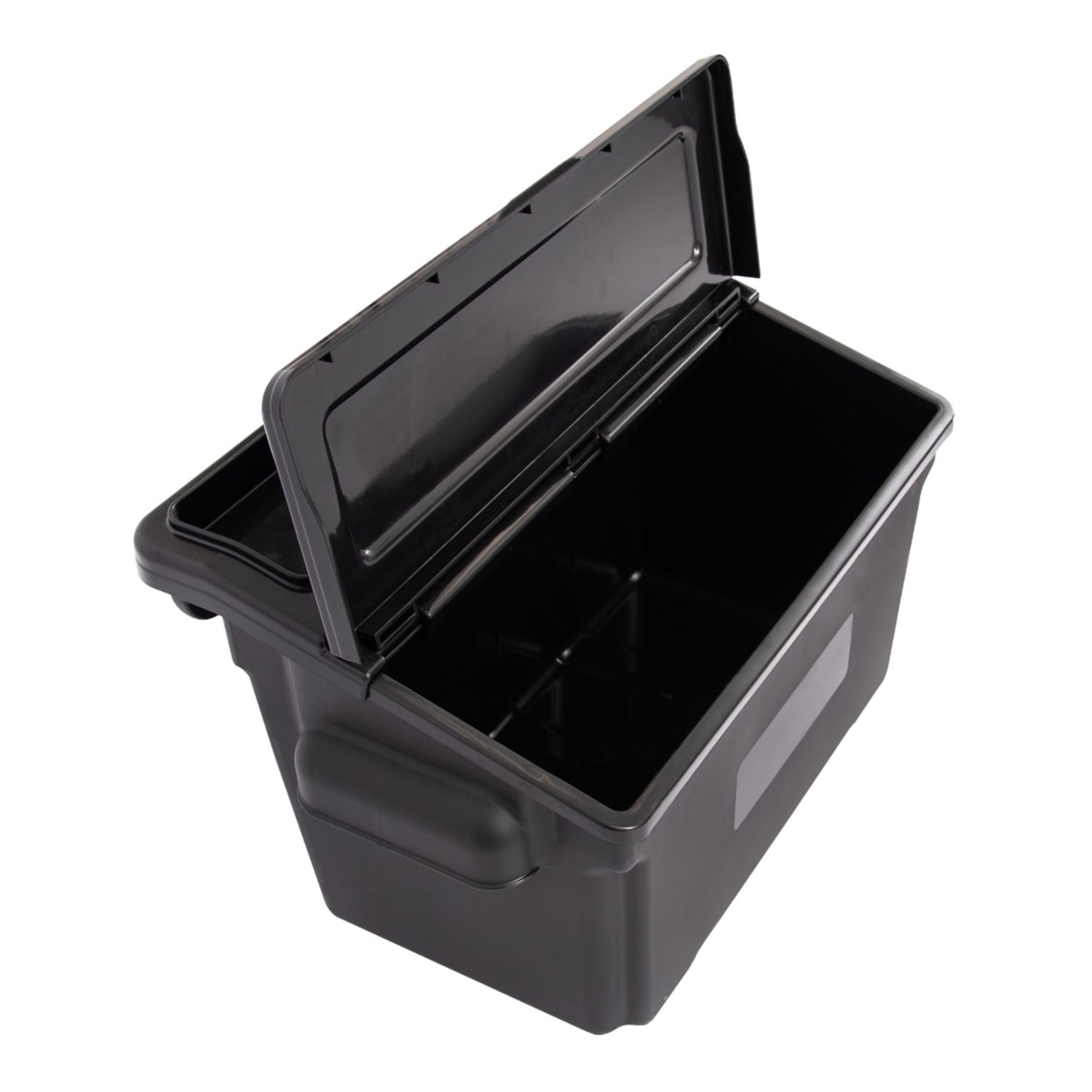Luxor Outrigger Utility Cart Bins, 9inH x 14inW x 10-1/4in, Black, Pack Of 2 Bins - Image 4