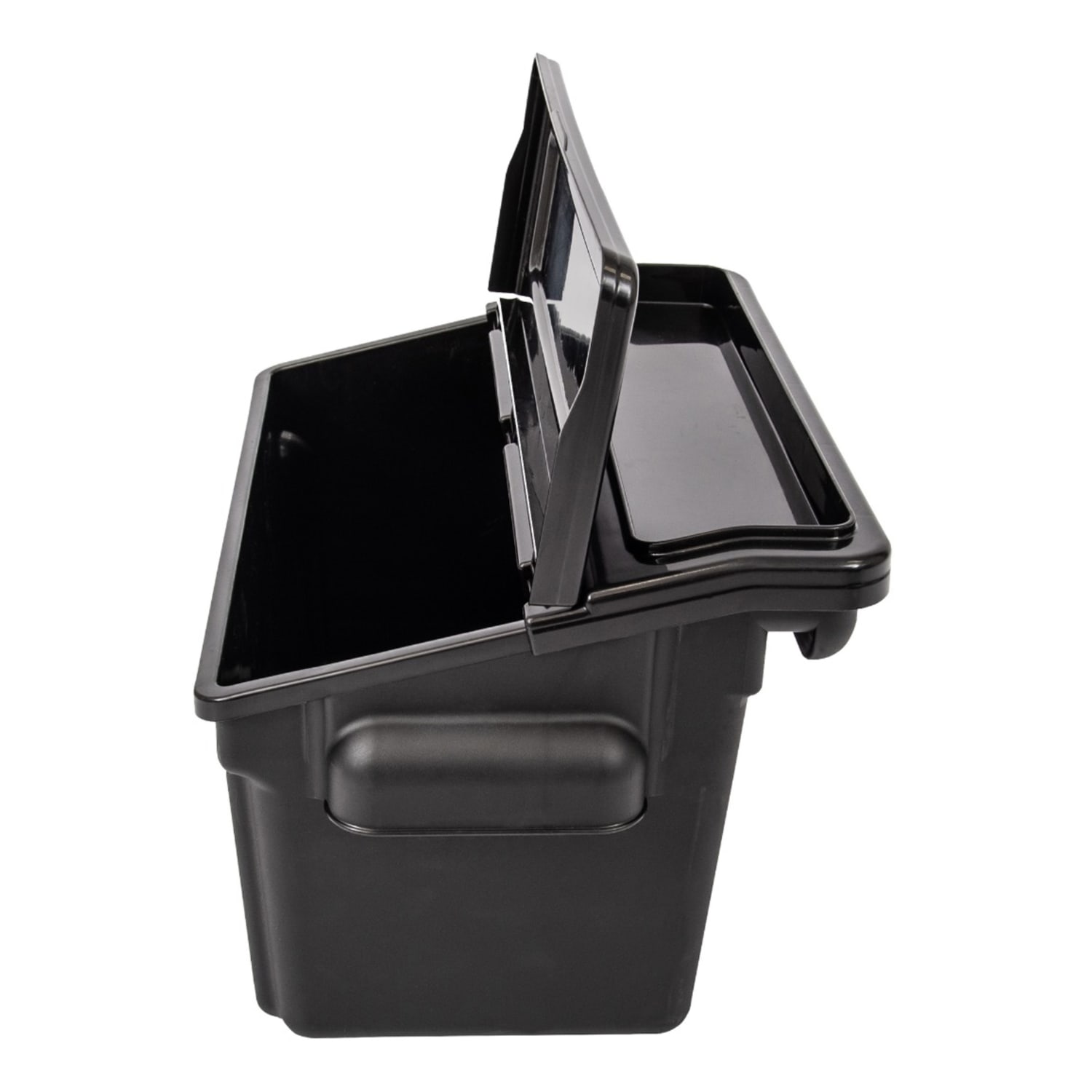 Luxor Outrigger Utility Cart Bins, 9inH x 14inW x 10-1/4in, Black, Pack Of 2 Bins - Image 5