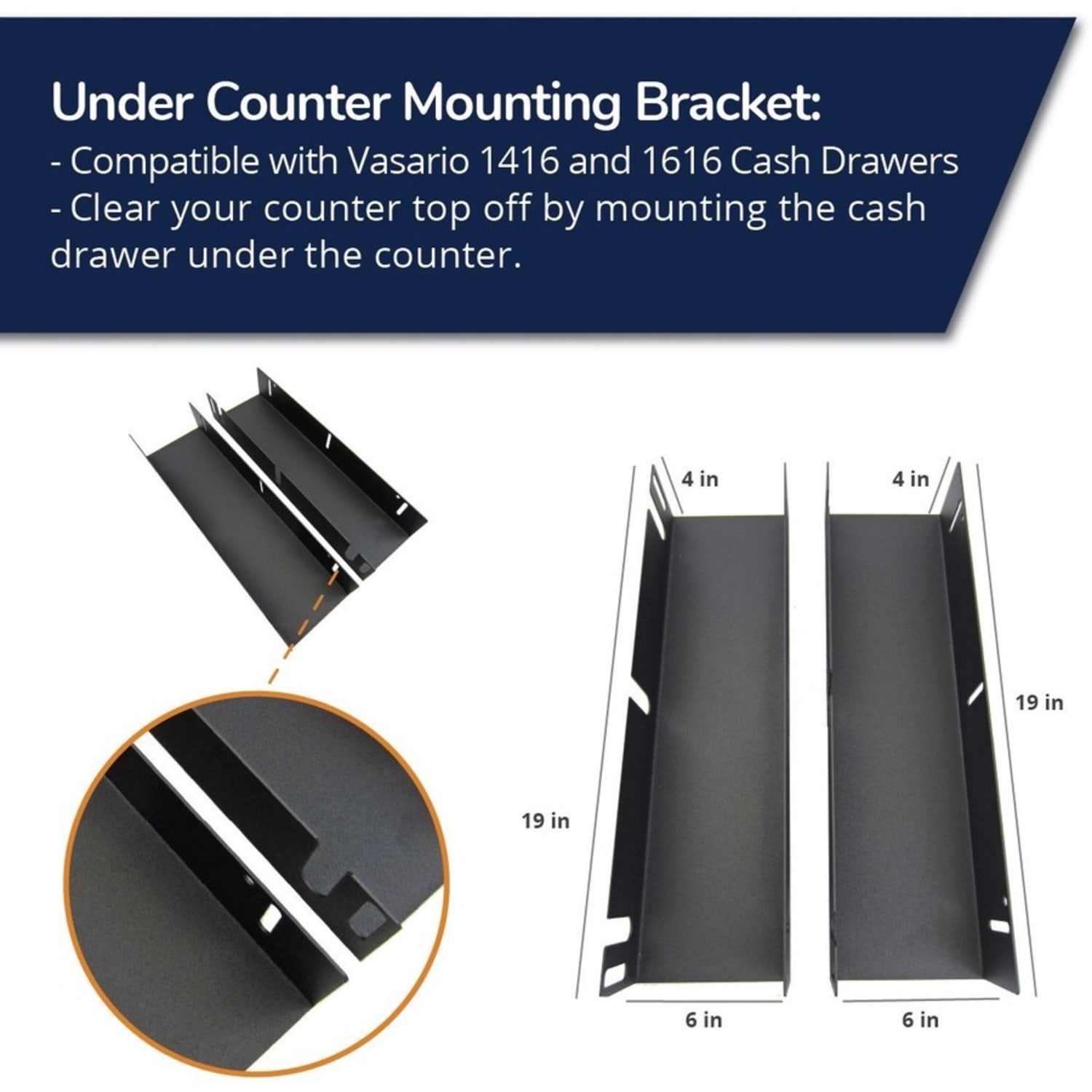 APG Cash Drawer Under Counter Mounting Bracket - Image 3