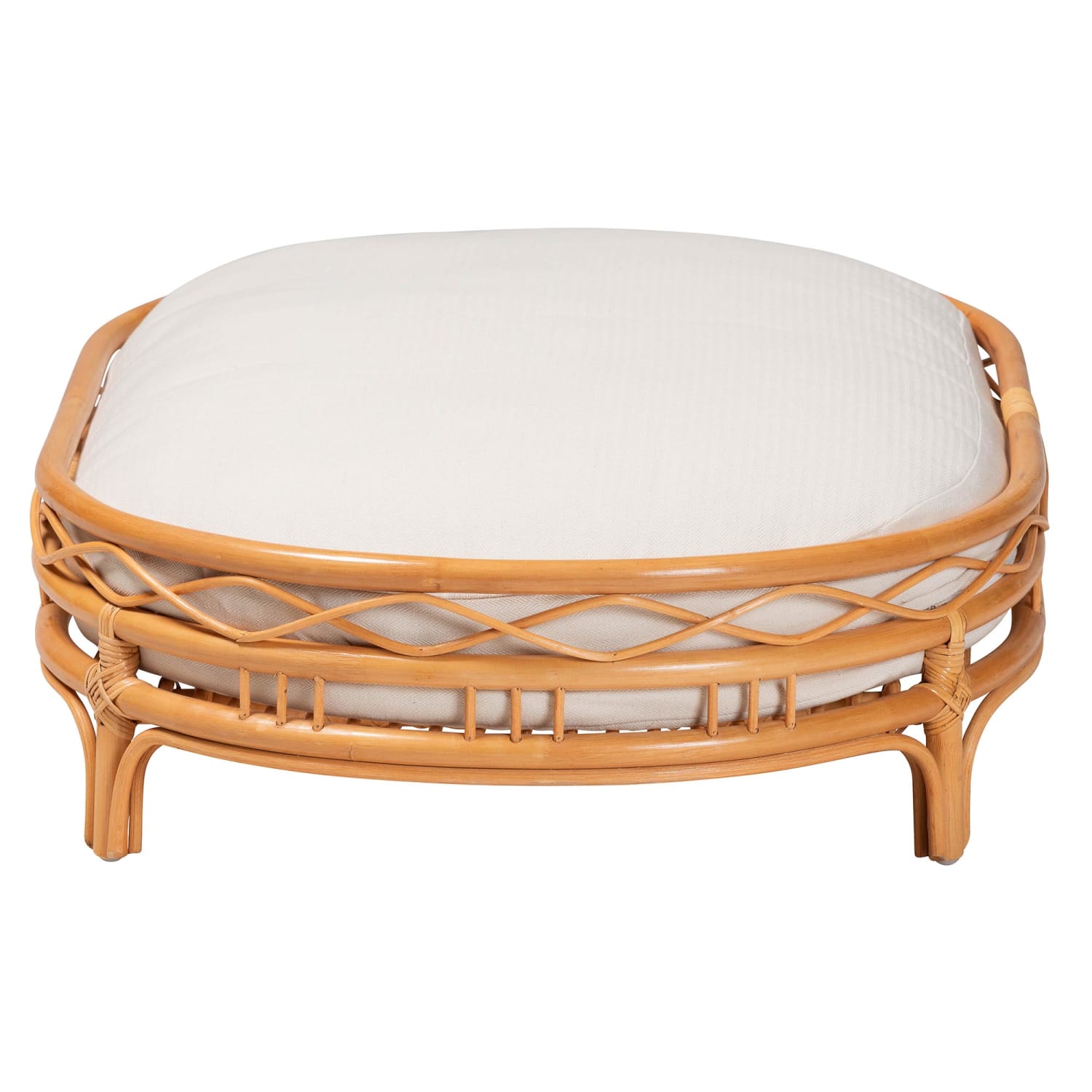 bali & pari Jovia Bohemian Rattan Pet Bed, 29-1/2in x 43-5/16in, Honey - Image 4