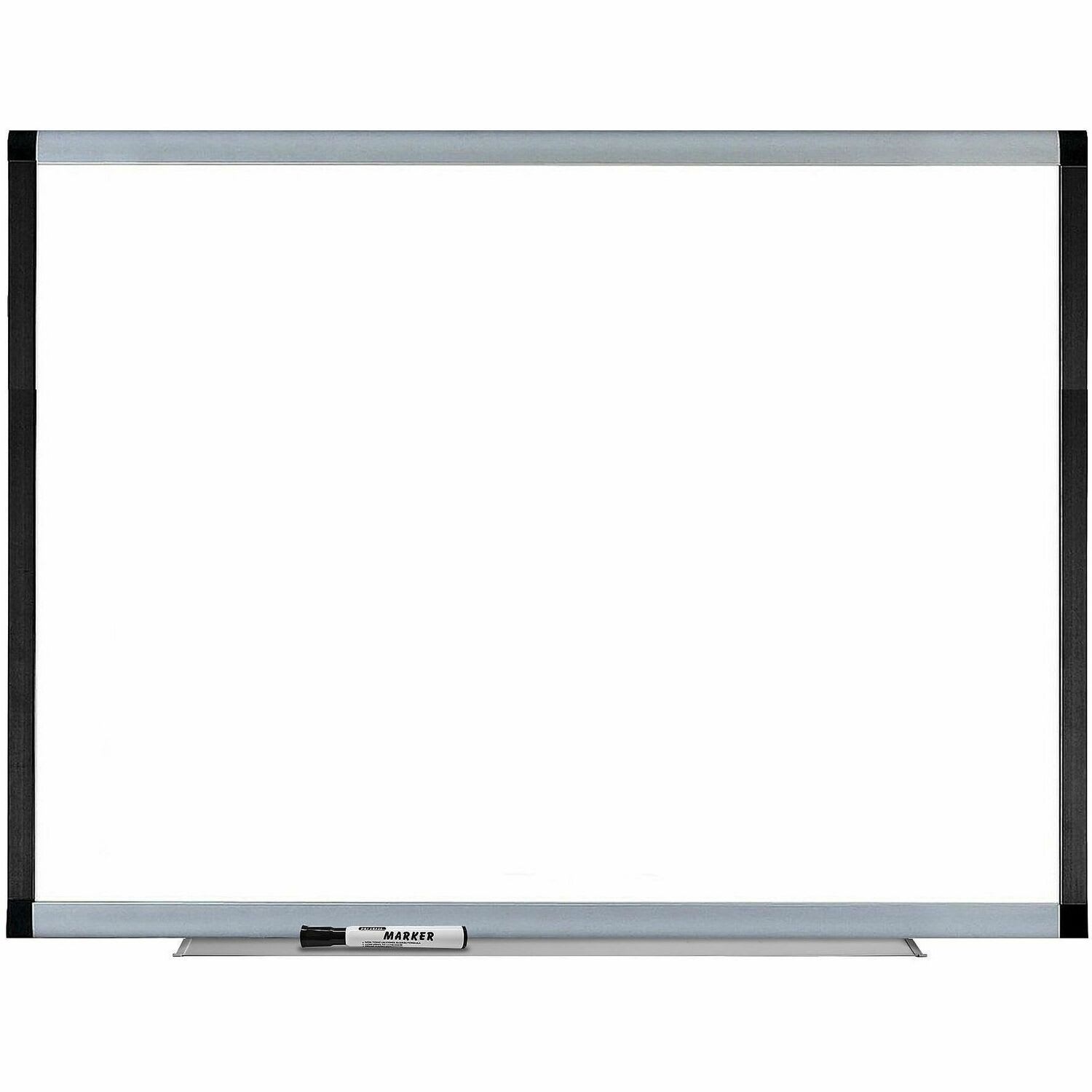 Lorell Magnetic Unframed Dry-Erase Whiteboard With Grid Lines, 48in x 36in, Ebony/Silver Metal Frame - Image 3