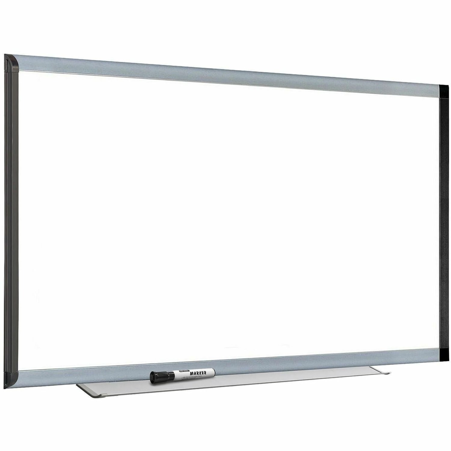 Lorell Magnetic Unframed Dry-Erase Whiteboard With Grid Lines, 48in x 36in, Ebony/Silver Metal Frame - Image 4