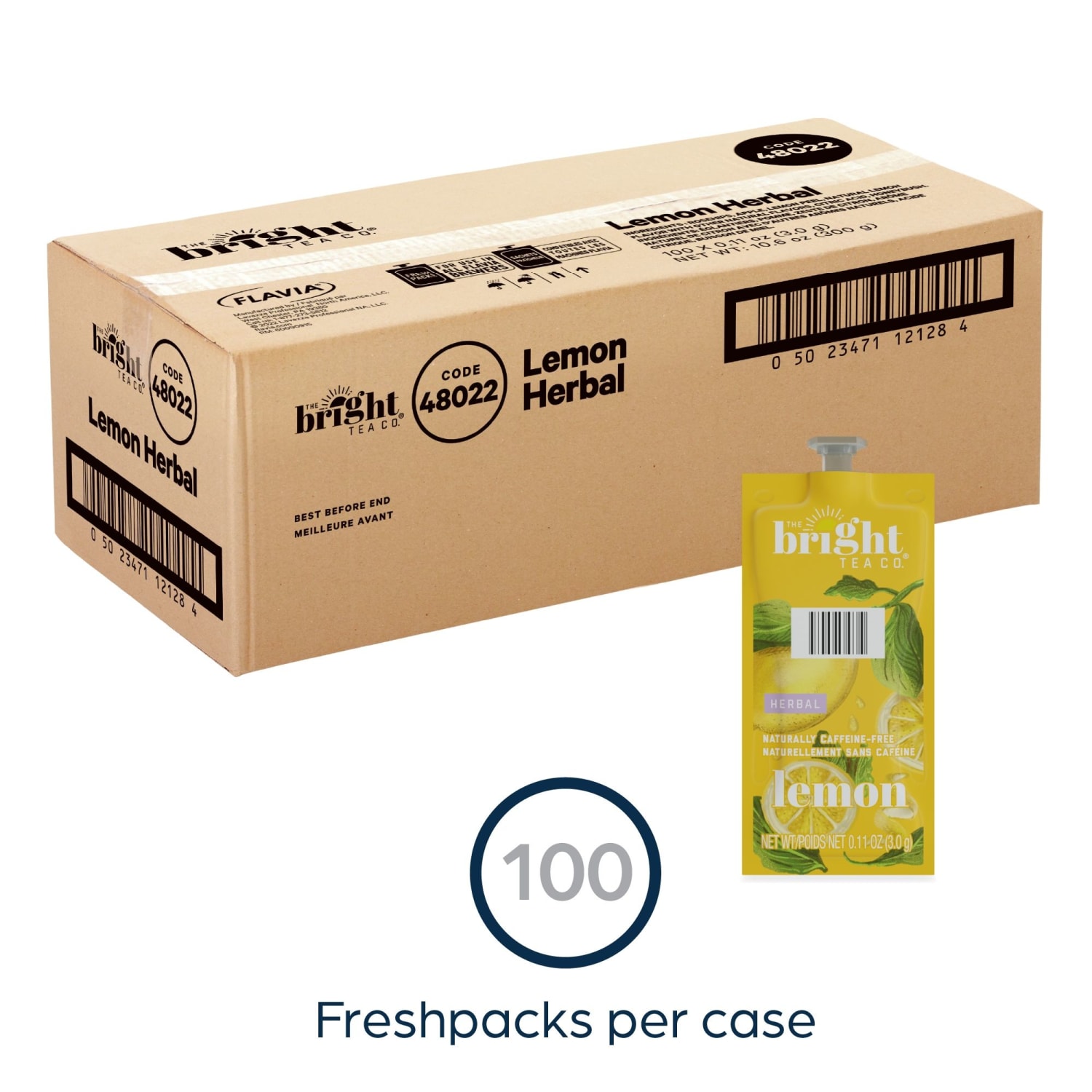 The Bright Tea Co. Lemon Herbal Tea Single-Serve Freshpacks, 0.25 Oz, Box Of 100 - Image 4