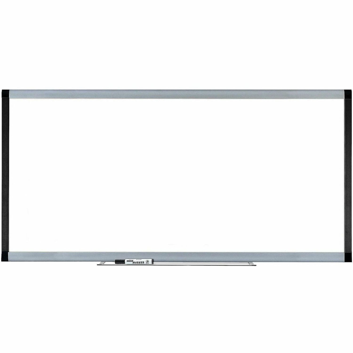 Lorell Signature Series Magnetic Unframed Dry-Erase Whiteboard, 96in x 48in, Ebony/Silver Metal Frame - Image 3