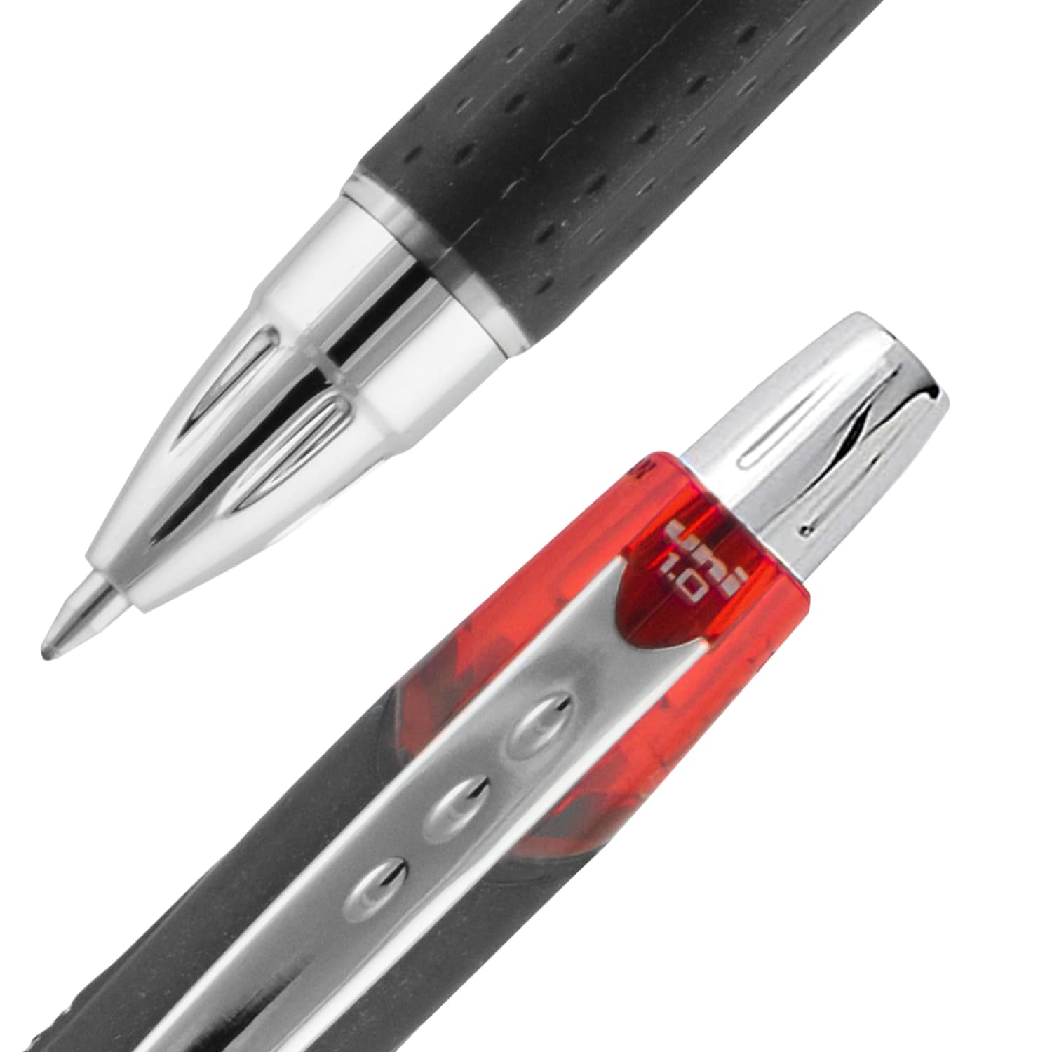 uni-ball Jetstream RT Retractable Ballpoint Pens, Bold Point, 1.0 mm, Black Barrel, Red Ink, Pack Of 12 - Image 3