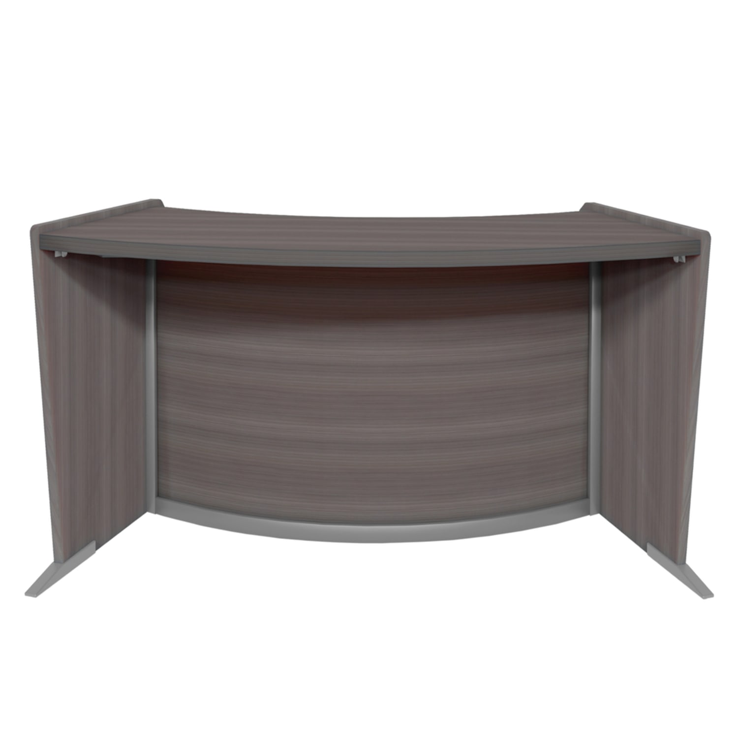 Regency Marque 63inW ADA-Unit Curved Reception Desk Workstation, Gray