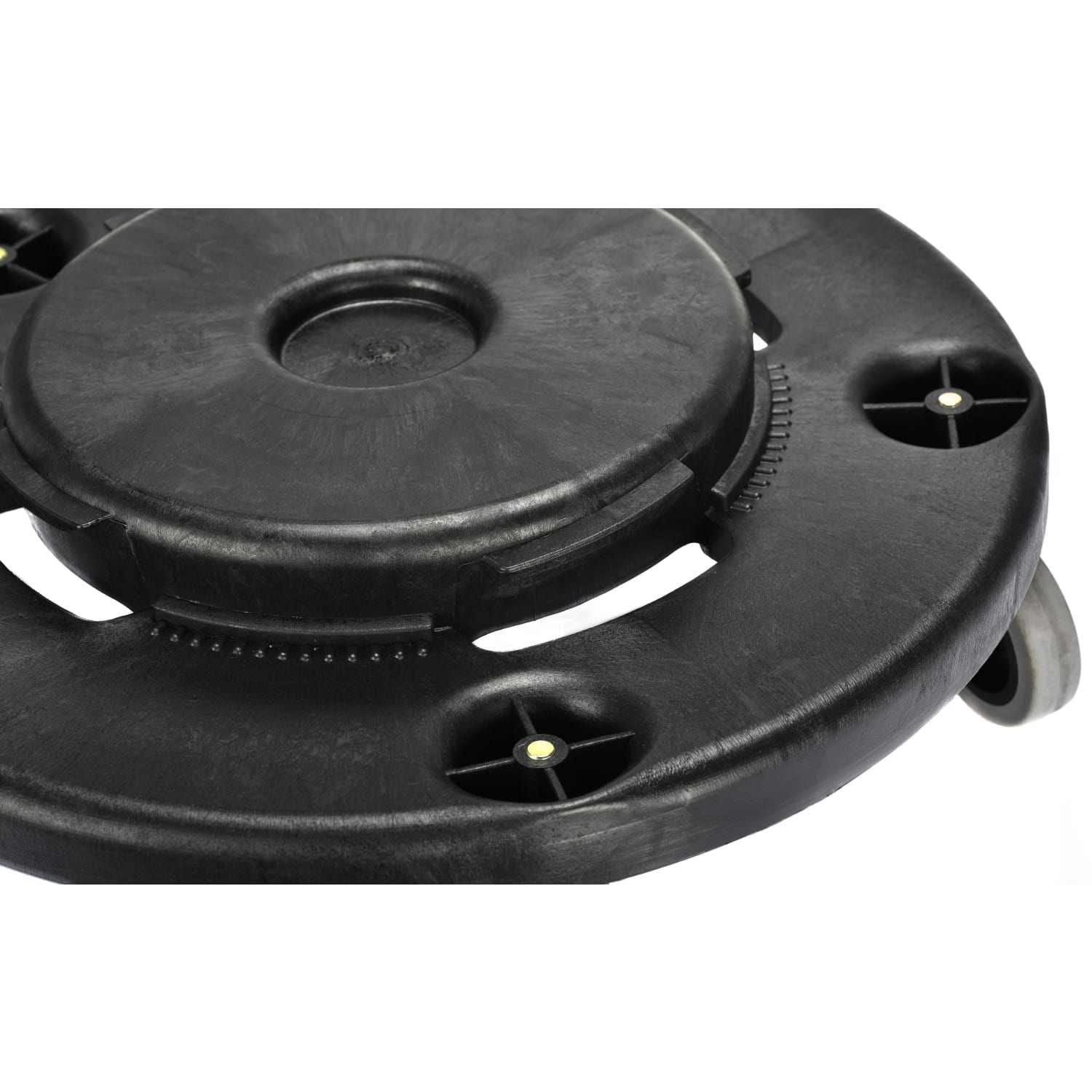 Alpine Industries Twist-Lock Trash Can Dolly With Swivel Wheels, 32 Gallon, Black - Image 6