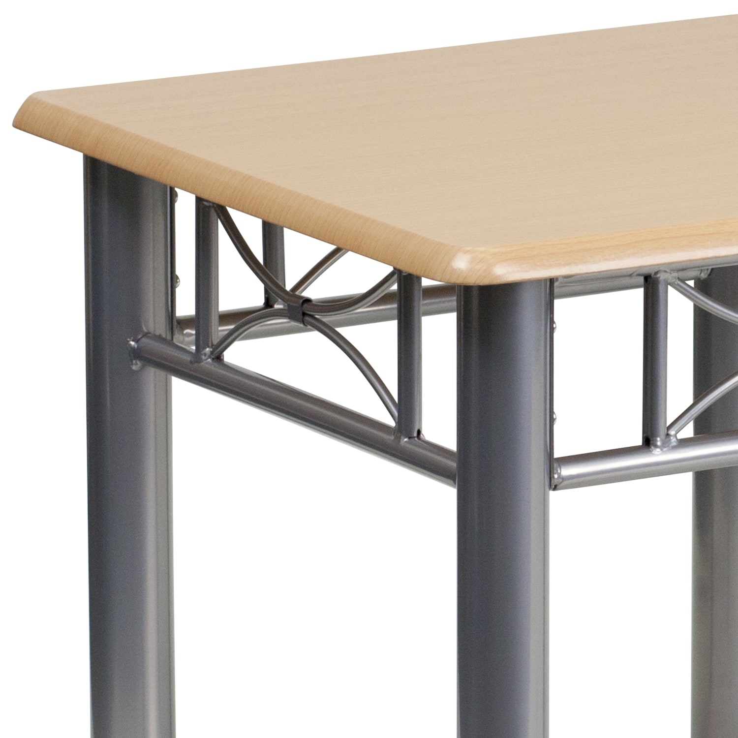 Flash Furniture End Table, 19-3/4inH x 21inW x 21inD, Natural/Silver - Image 6