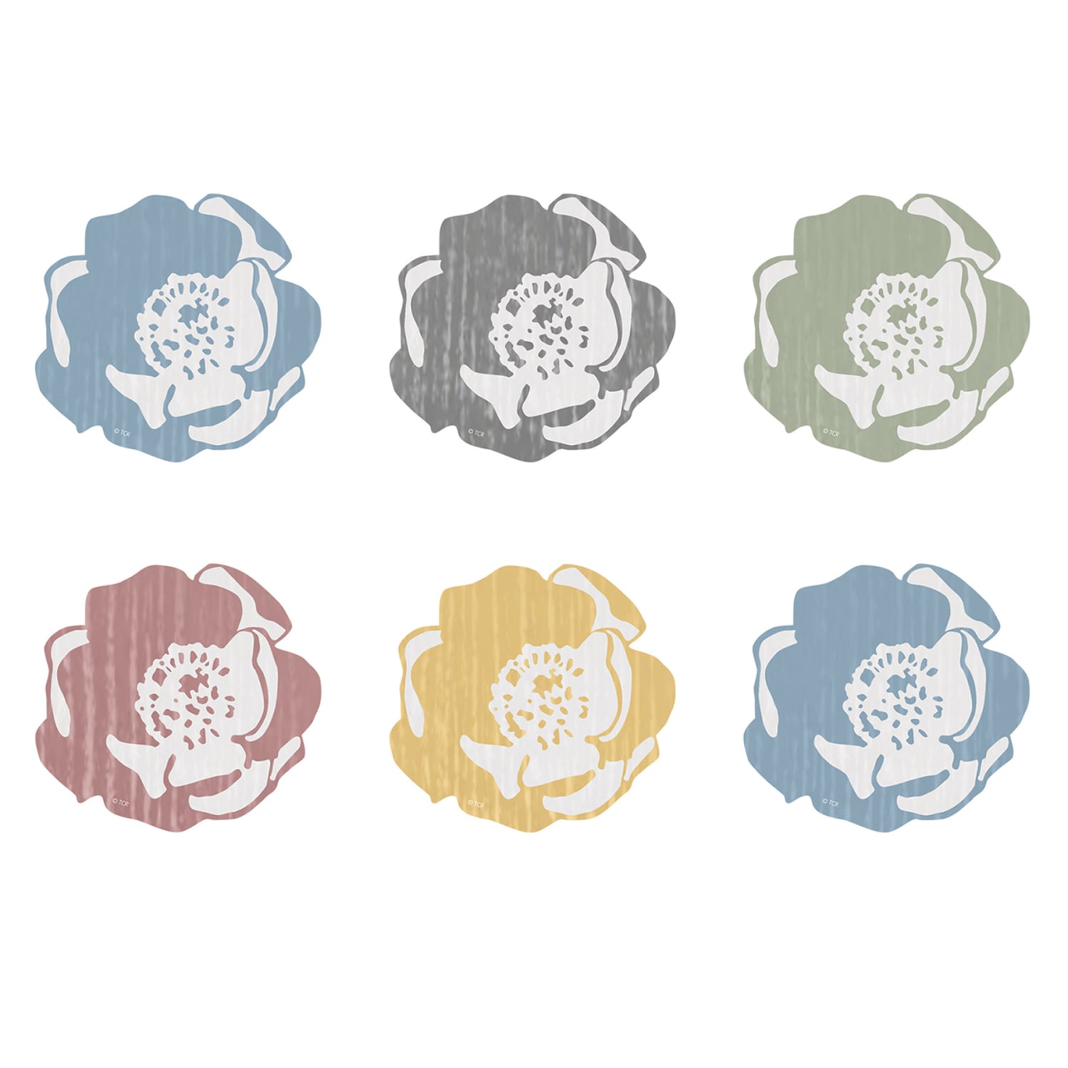 Teacher Created Resources Mini Accents, Classroom Cottage Rosettes, 36 Accents Per Pack, Set Of 6 Packs - Image 4