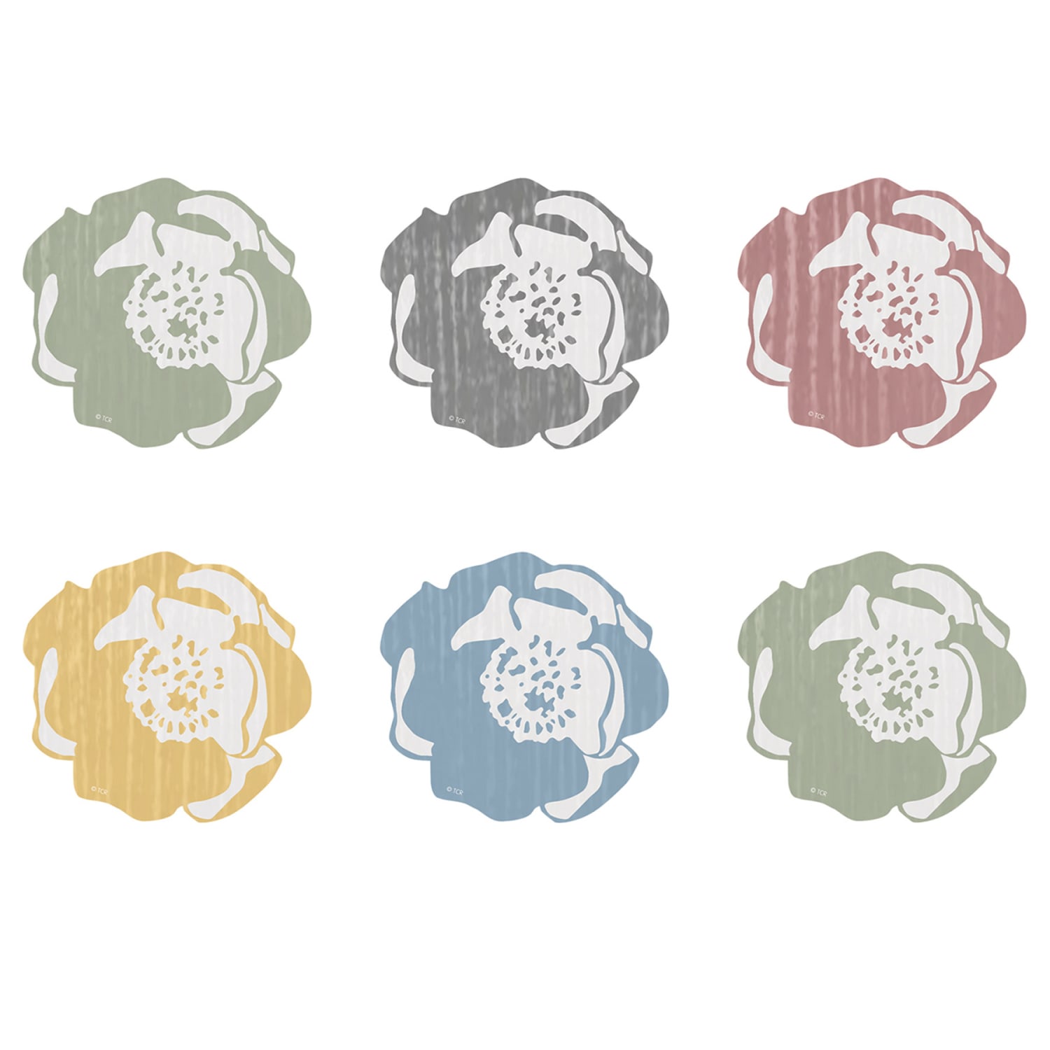Teacher Created Resources Mini Accents, Classroom Cottage Rosettes, 36 Accents Per Pack, Set Of 6 Packs - Image 5