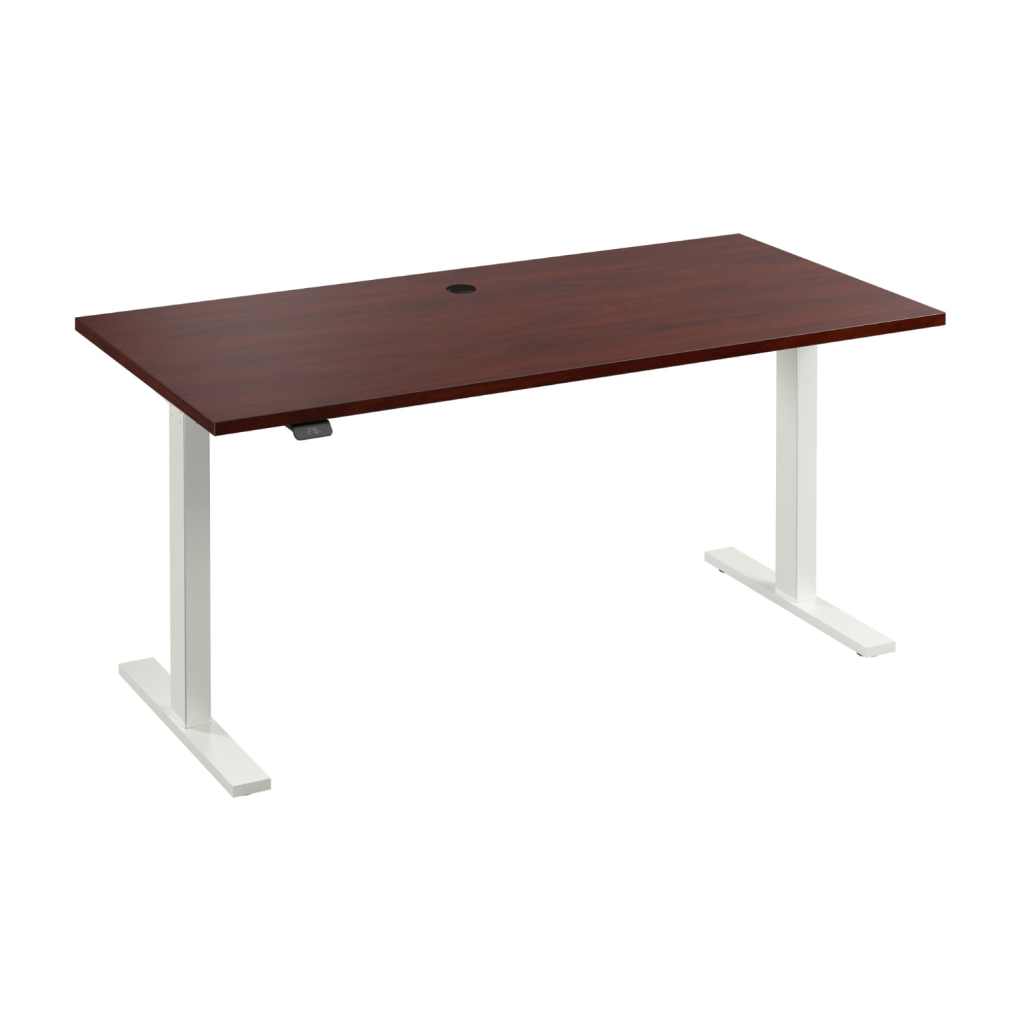 Bush Business Furniture Move 60 Series 60inW x 30inD Electric Height Adjustable Standing Desk, Hansen Cherry/White Powder Coat, Standard Delivery - Image 6