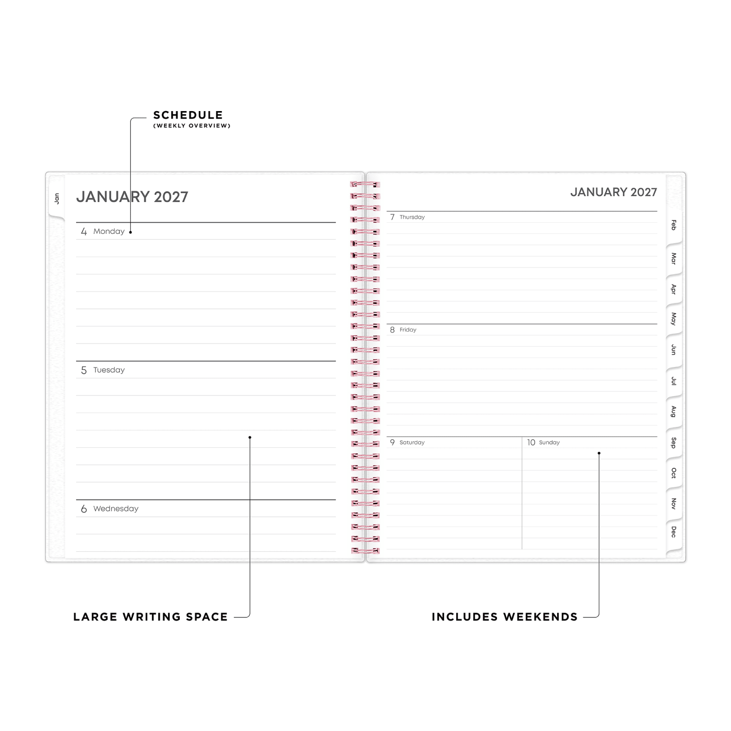 2027 Blue Sky Joselyn Weekly/Monthly Planning Calendar, 8.5x11, 0%, Frosted PP, Jan-Dec, RY27 - Image 3