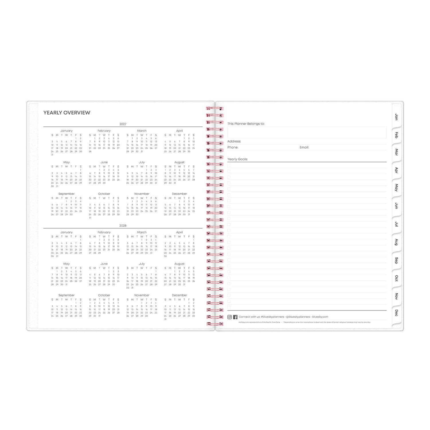 2027 Blue Sky Joselyn Weekly/Monthly Planning Calendar, 8.5x11, 0%, Frosted PP, Jan-Dec, RY27 - Image 6