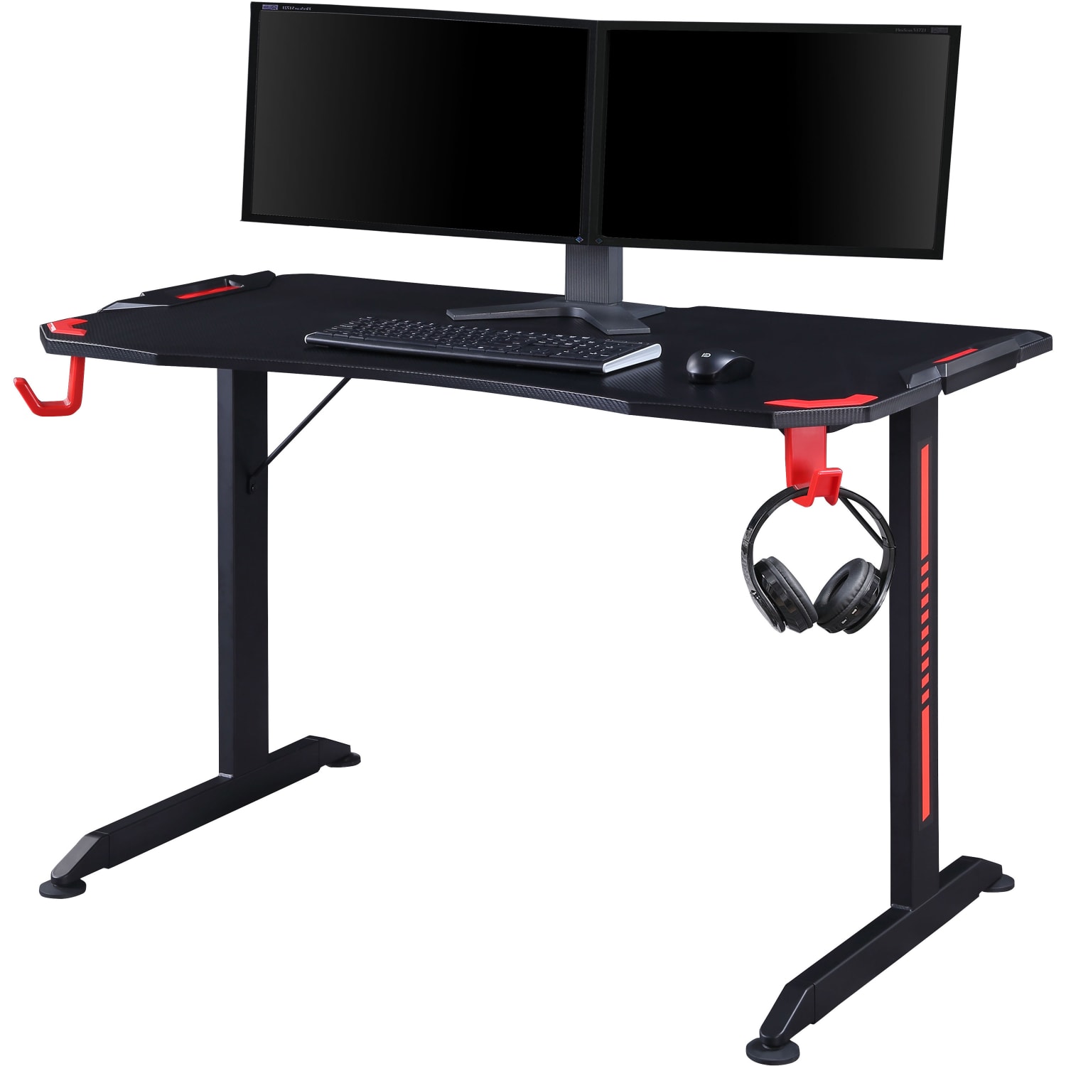 Lorell Gaming 48inW Computer Desk, Black - Image 3