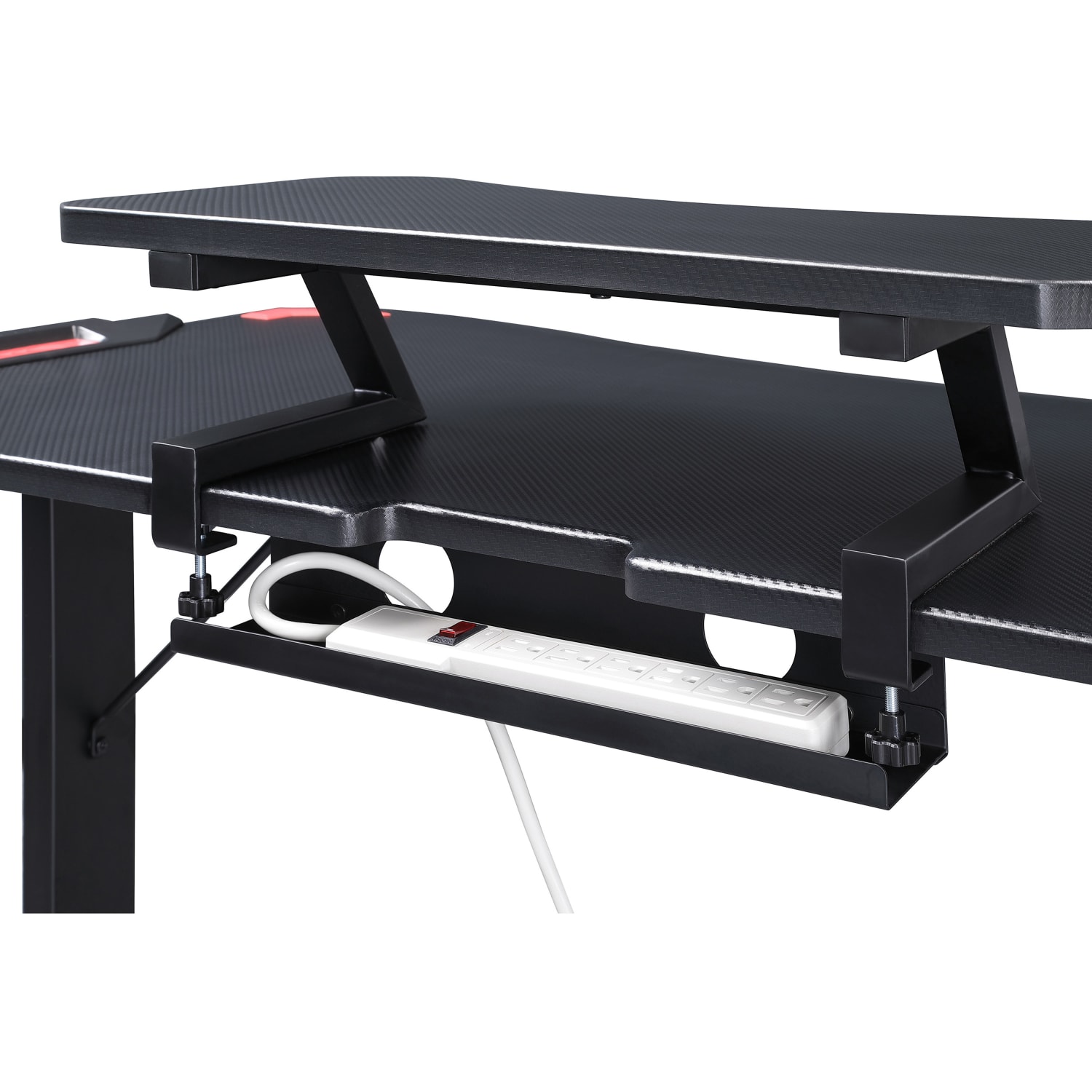 Lorell Gaming 48inW Computer Desk, Black - Image 4