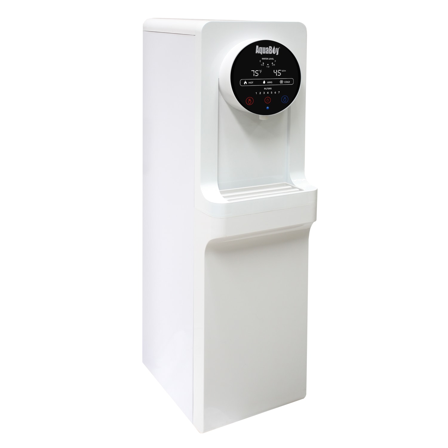AquaBoy Pro II Hot/Cold Air-To-Water Generator, 45 1/2inH x 11 3/4inW x 17inD, White - Image 3