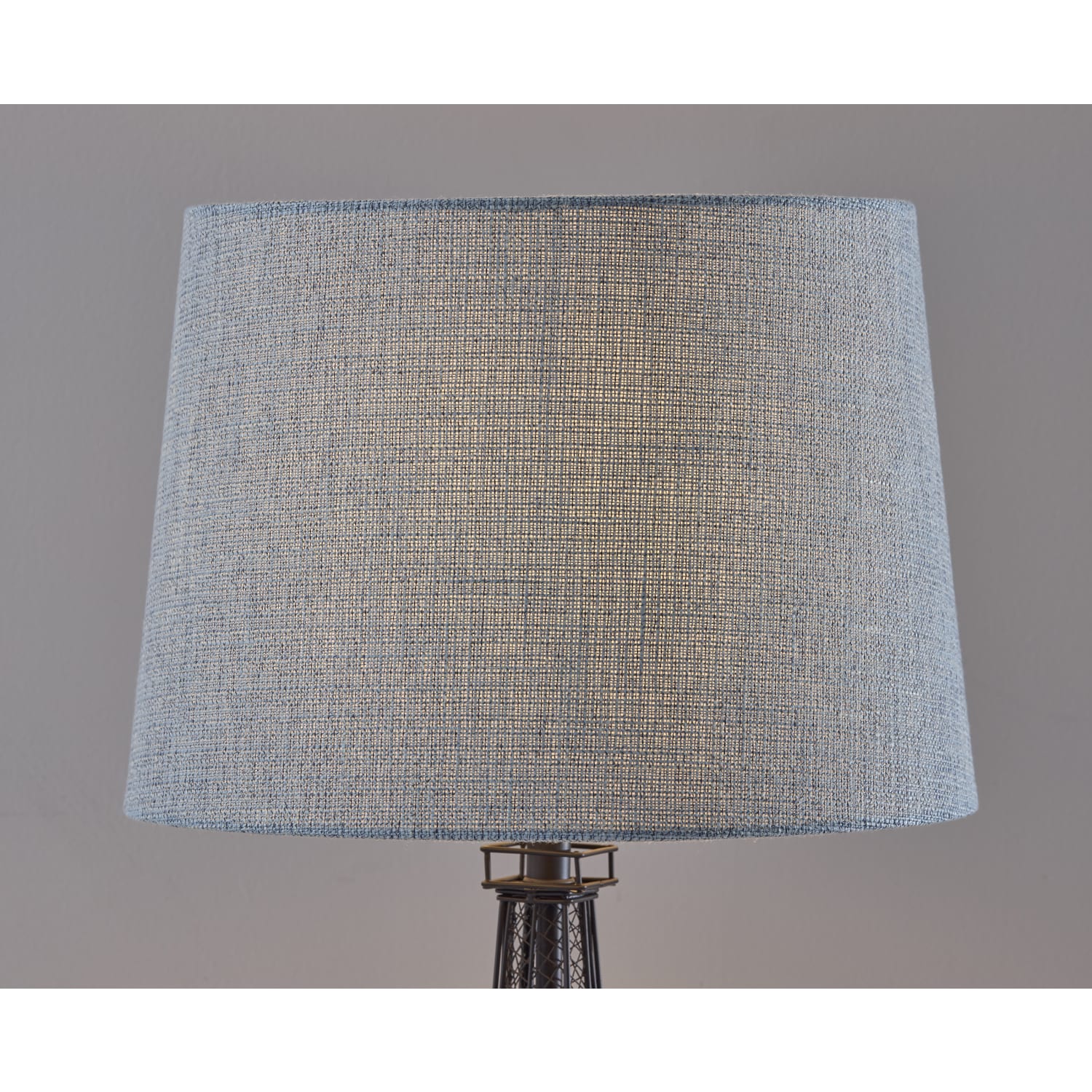 Adesso Simplee Eiffel Tower Table Lamp, 26-1/2inH, Light Blue Shade/Black Base - Image 6