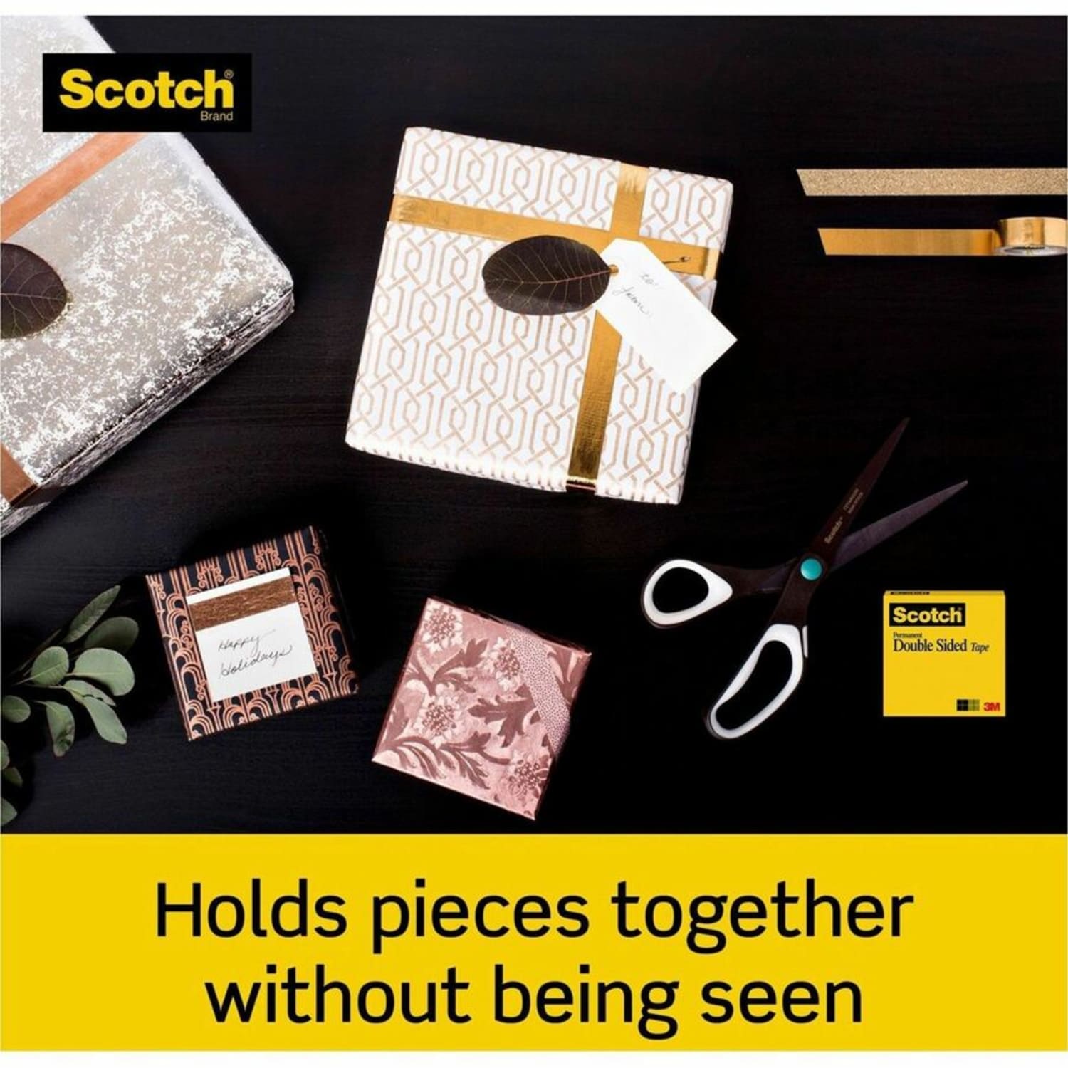 Scotch Double-Sided Tape With Handheld Dispenser, 1/2in x 248in, Clear - Image 4