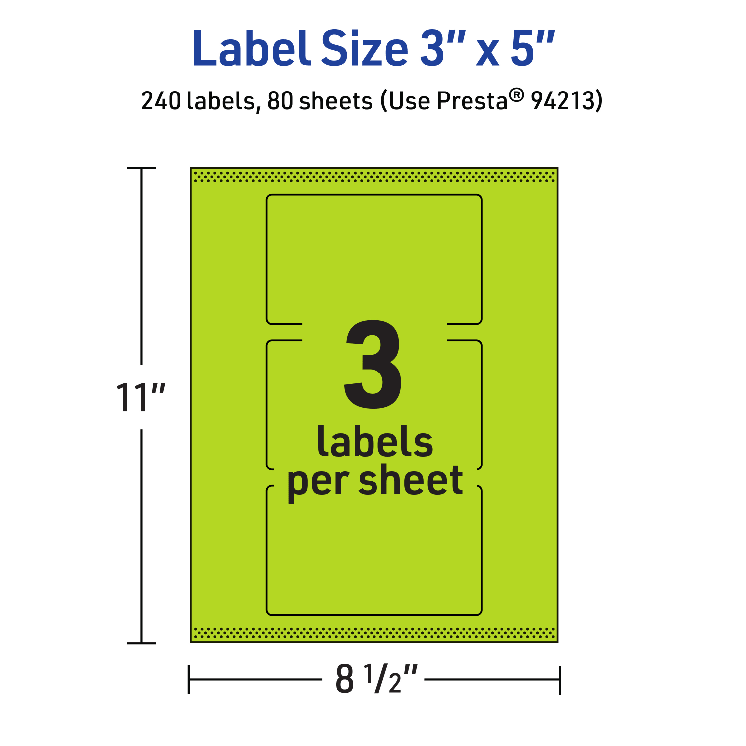 Avery Print-To-The-Edge Labels With Sure Feed Technology And Easy Peel, 94213-BGP80, Rectangle, 3in x 5in, Matte Bright Green, Pack of 240 - Image 6