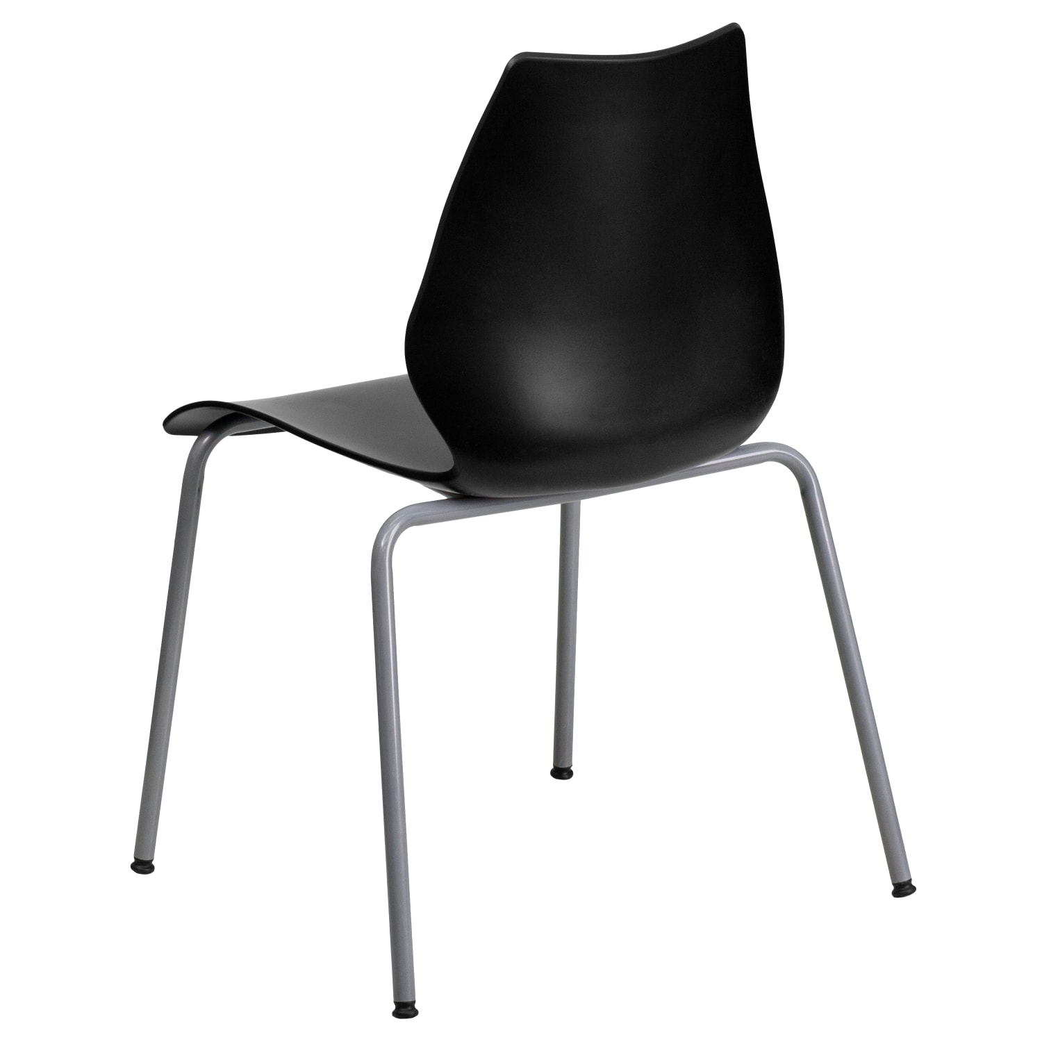 Flash Furniture HERCULES 770 lb Capacity Stack Chair With Lumbar Support BlackSilver PopularChairscom