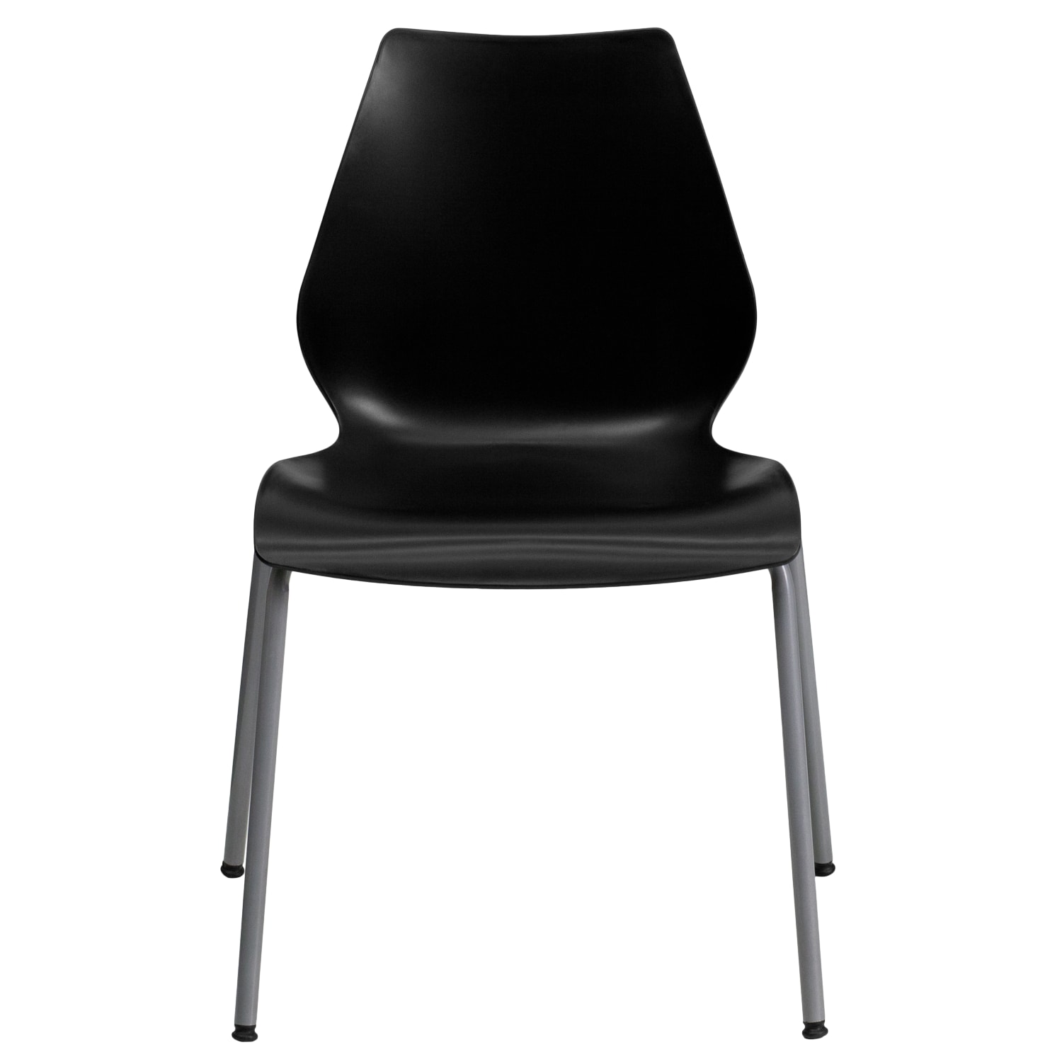 Flash Furniture HERCULES 770 lb Capacity Stack Chair With Lumbar Support BlackSilver PopularChairscom