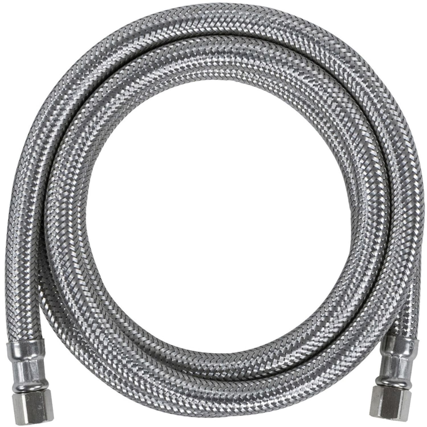 Certified Appliance Accessories Braided Stainless Steel Ice Maker Connector - 60in - Silver, Stainless Steel - IM60SS
