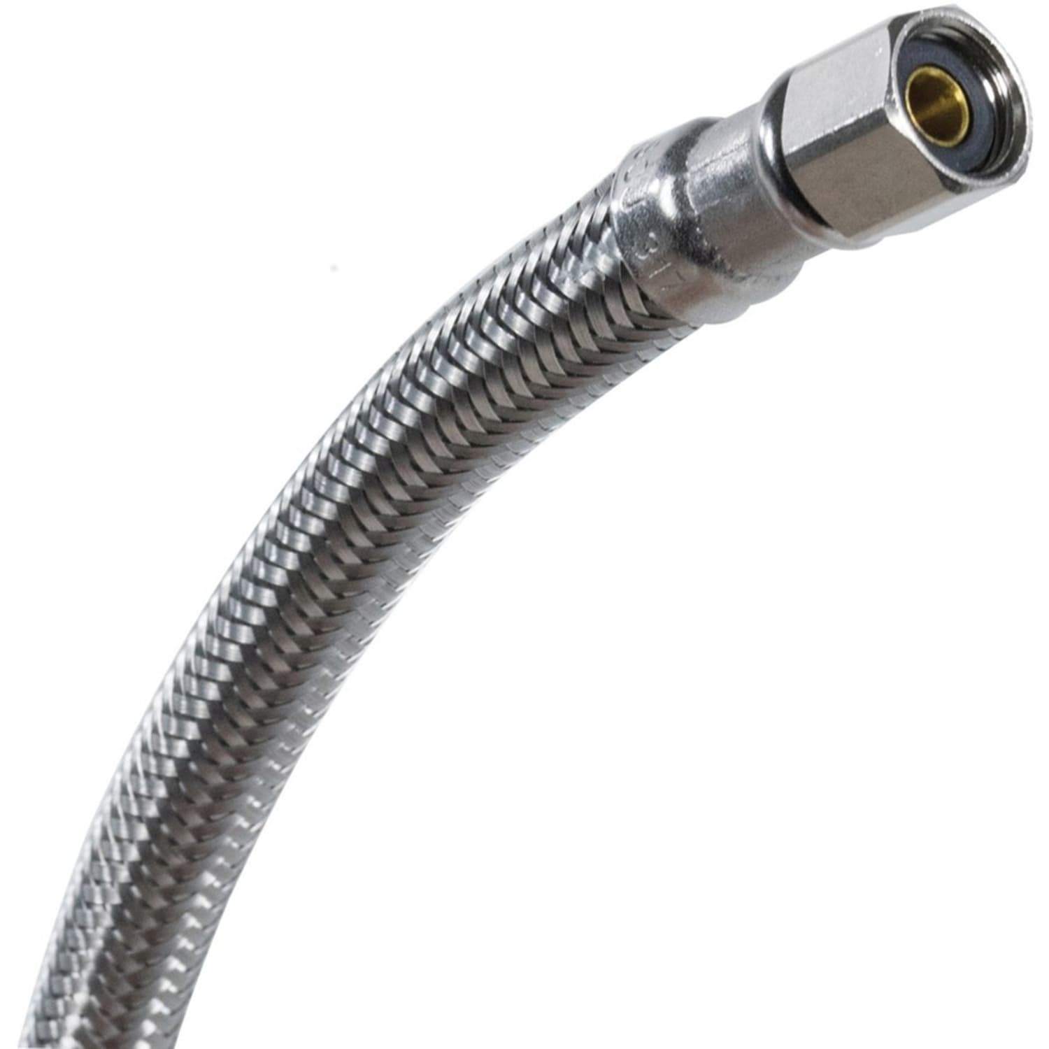 Certified Appliance Accessories Braided Stainless Steel Ice Maker Connector - 60in - Silver, Stainless Steel - Polyester, Polyvinyl Chloride (PVC), Stainless Steel, Brass - Image 4