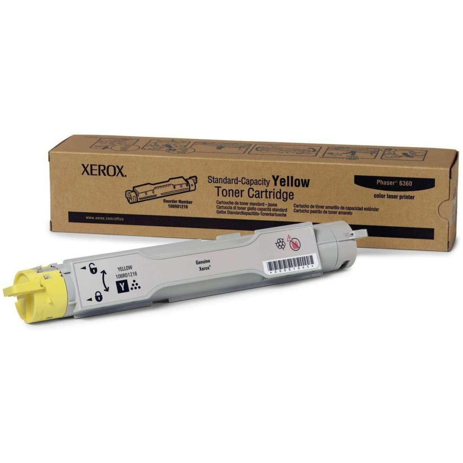 Xerox 6360 Yellow Toner Cartridge, 106R01216 - Image 3