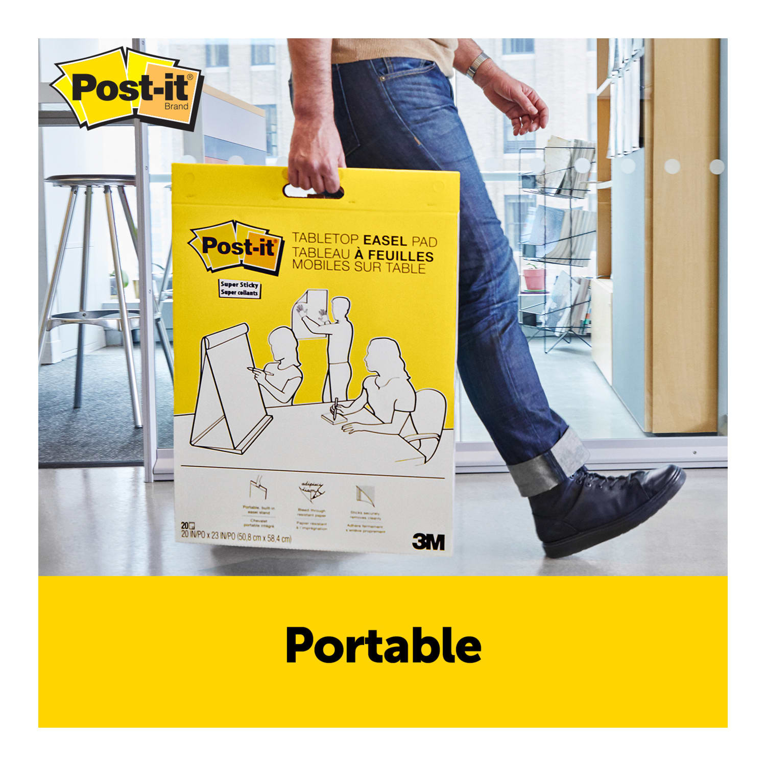 Post-it Super Sticky Easel Pad, 20 in x 23 in, 1 Pad, 20 Sheets/Pad, Primary Ruled, Great for Virtual Teachers and Students, White - Image 6