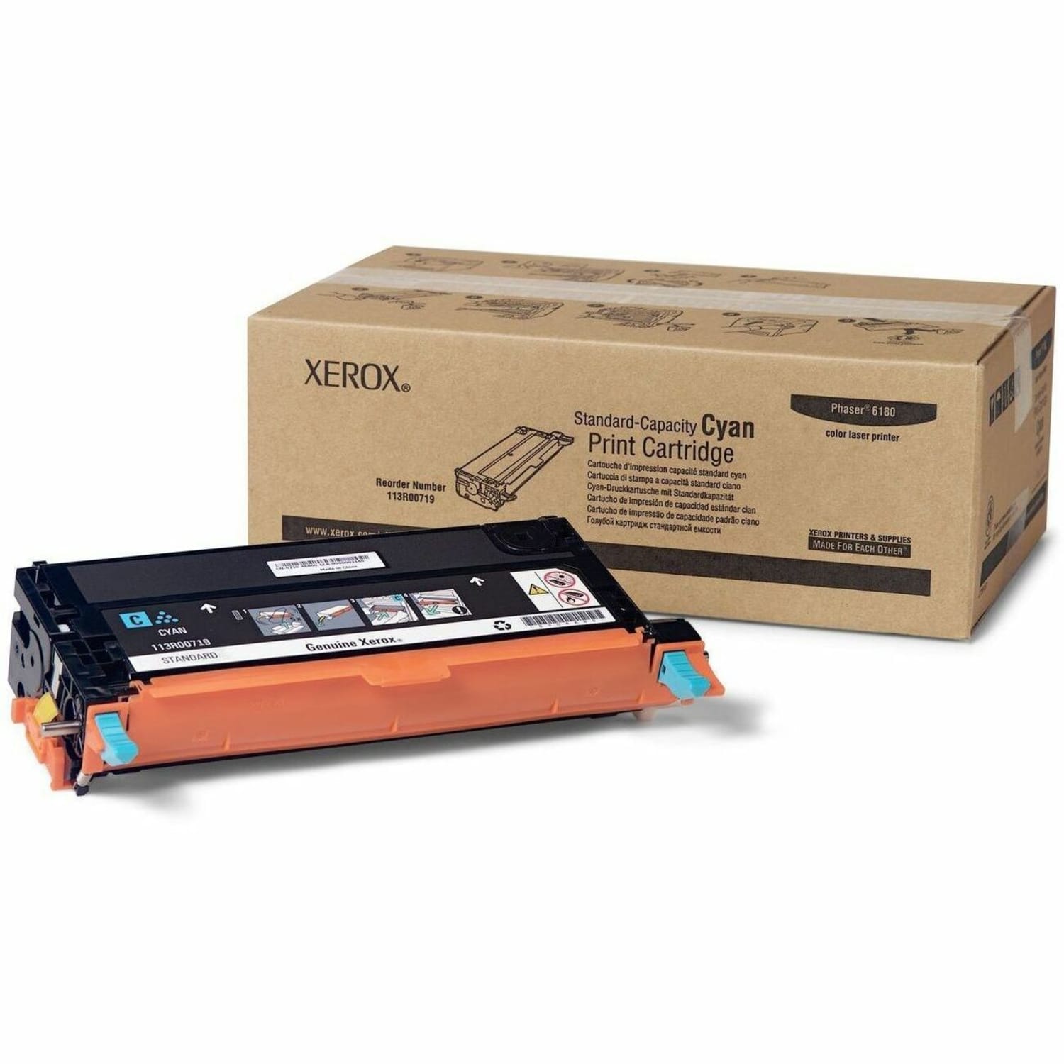 Xerox 6180/6180MFP Cyan Toner Cartridge, 113R00719 - Image 3