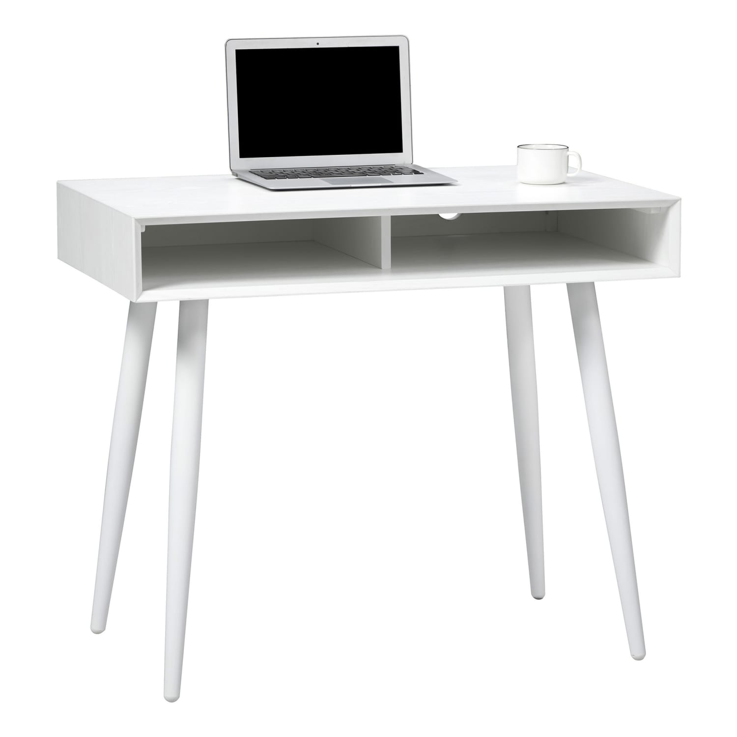 Realspace Lanzi 35inW Student Computer Desk, White - Image 3