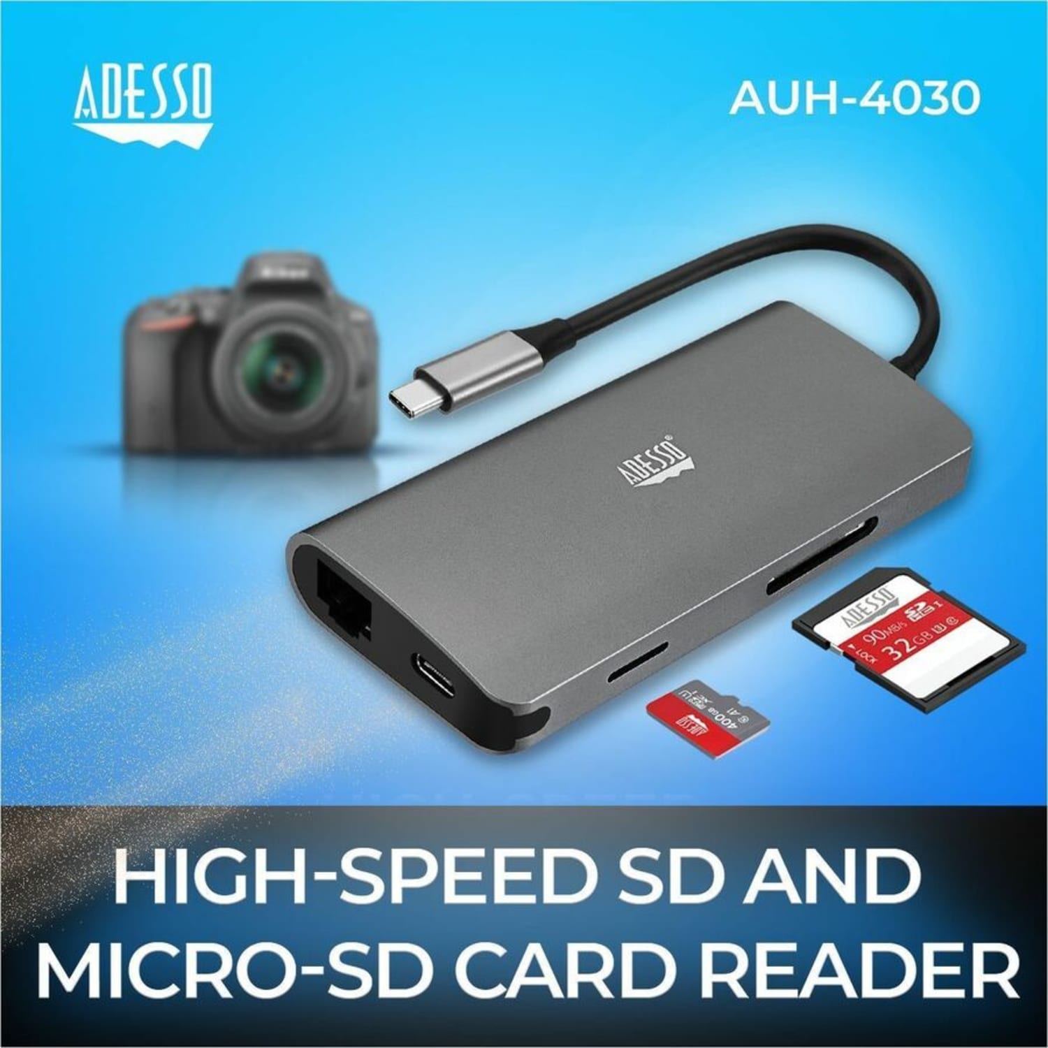 Adesso 8-In-1 USB-C Multi-Port Docking Station - Image 3