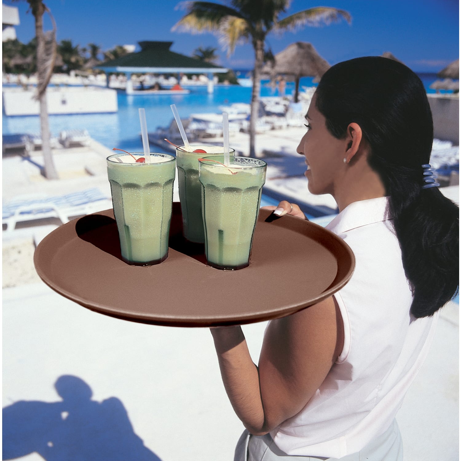 Cambro Laguna Styrene Tumblers, 12 Oz, Spanish Green, Pack Of 36 Tumblers - Image 3