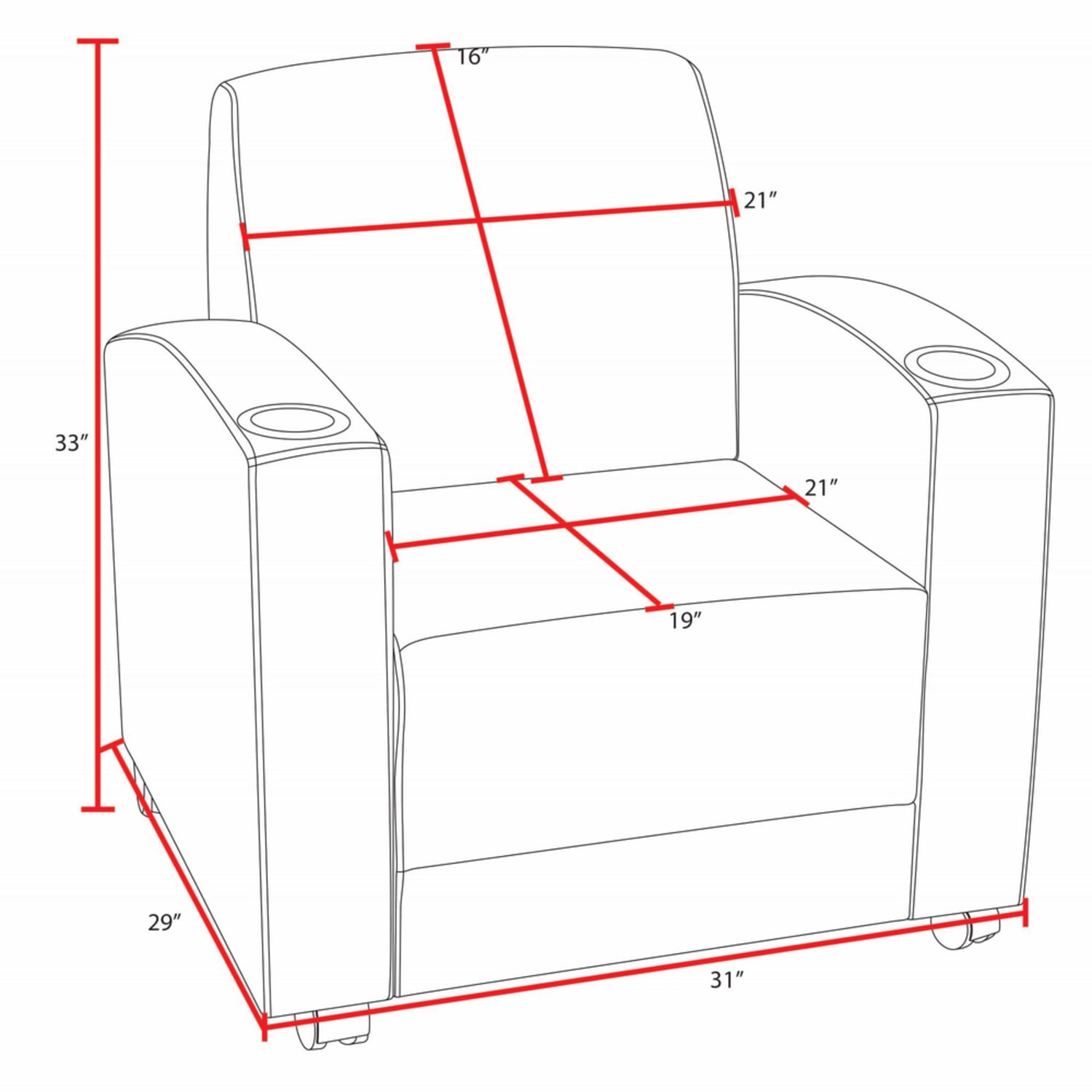 Regency Nova Lounge Accent Chair, Black - Image 4