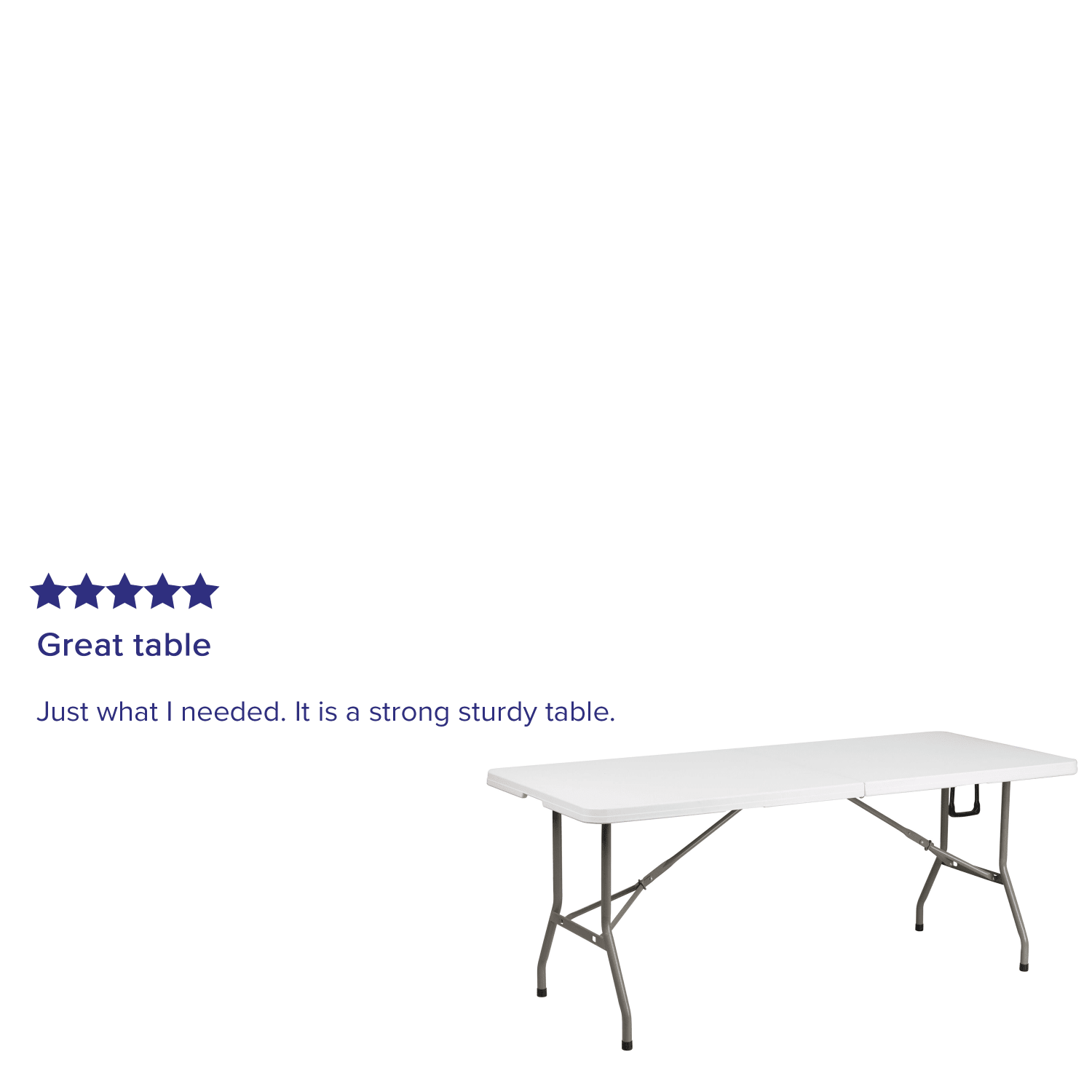 Flash Furniture Bi-Fold Plastic Banquet And Event Table, 29inH x 30inW x 72inD, Granite White - Image 5