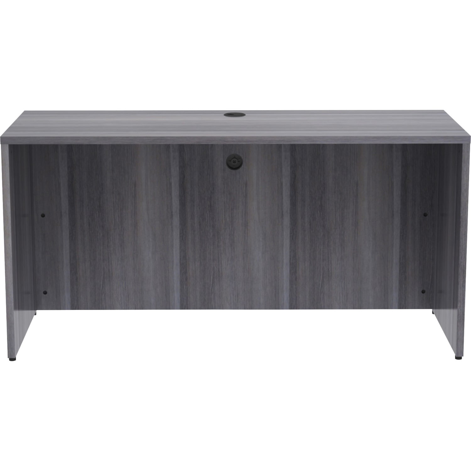 Lorell Essentials 60inW Credenza Computer Desk, Weathered Charcoal - Image 6