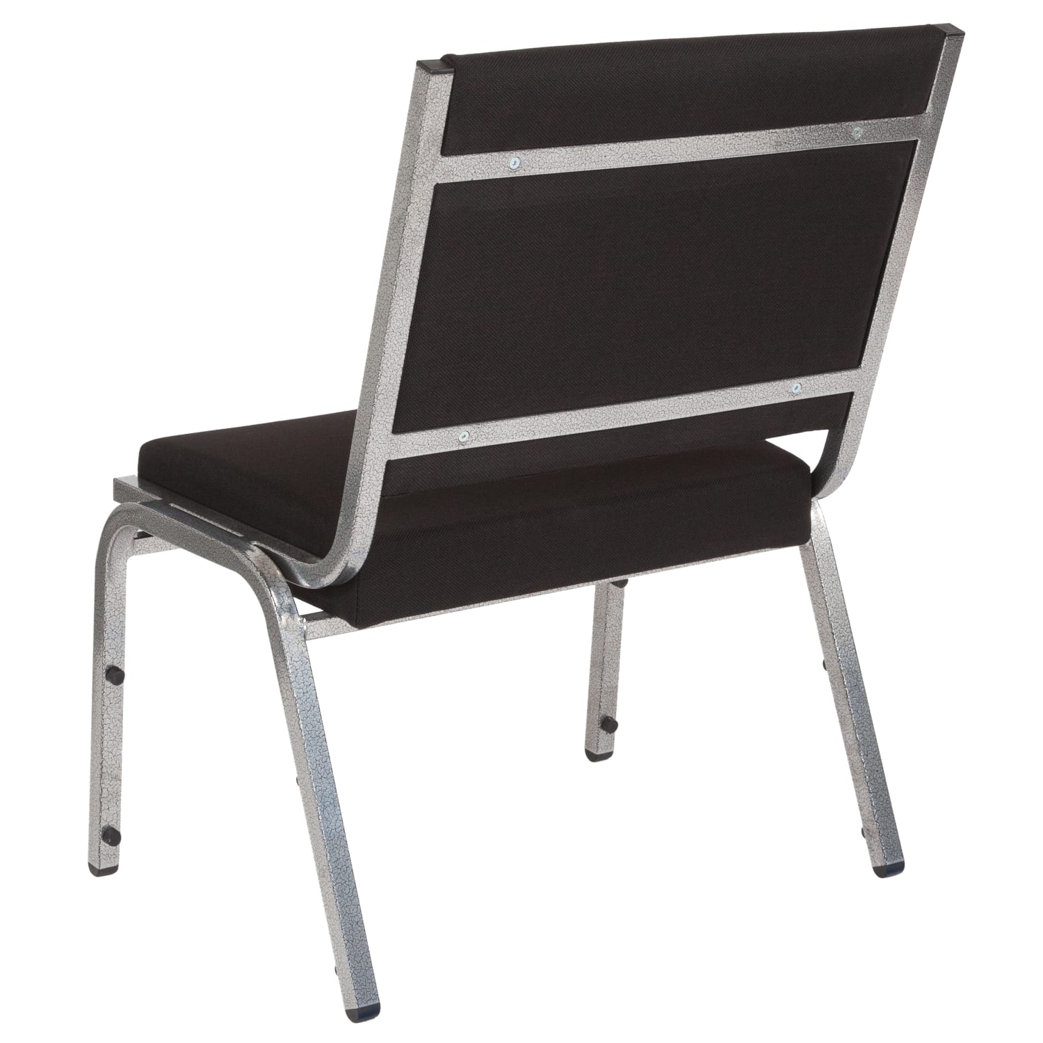 Flash Furniture HERCULES Fabric Armless Bariatric Medical Reception Chair With Antimicrobial Protection, Black/Silvervein - Image 5