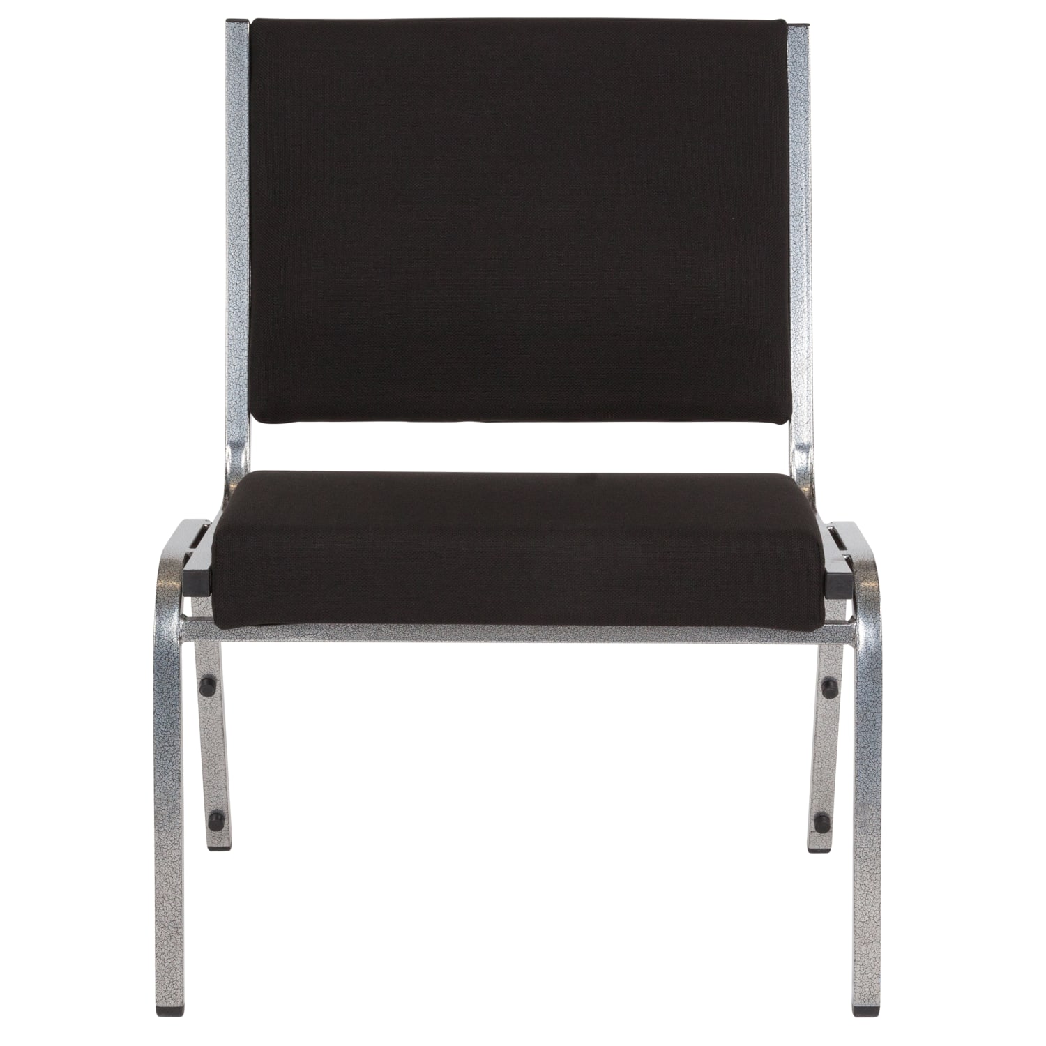 Flash Furniture HERCULES Fabric Armless Bariatric Medical Reception Chair With Antimicrobial Protection, Black/Silvervein - Image 7