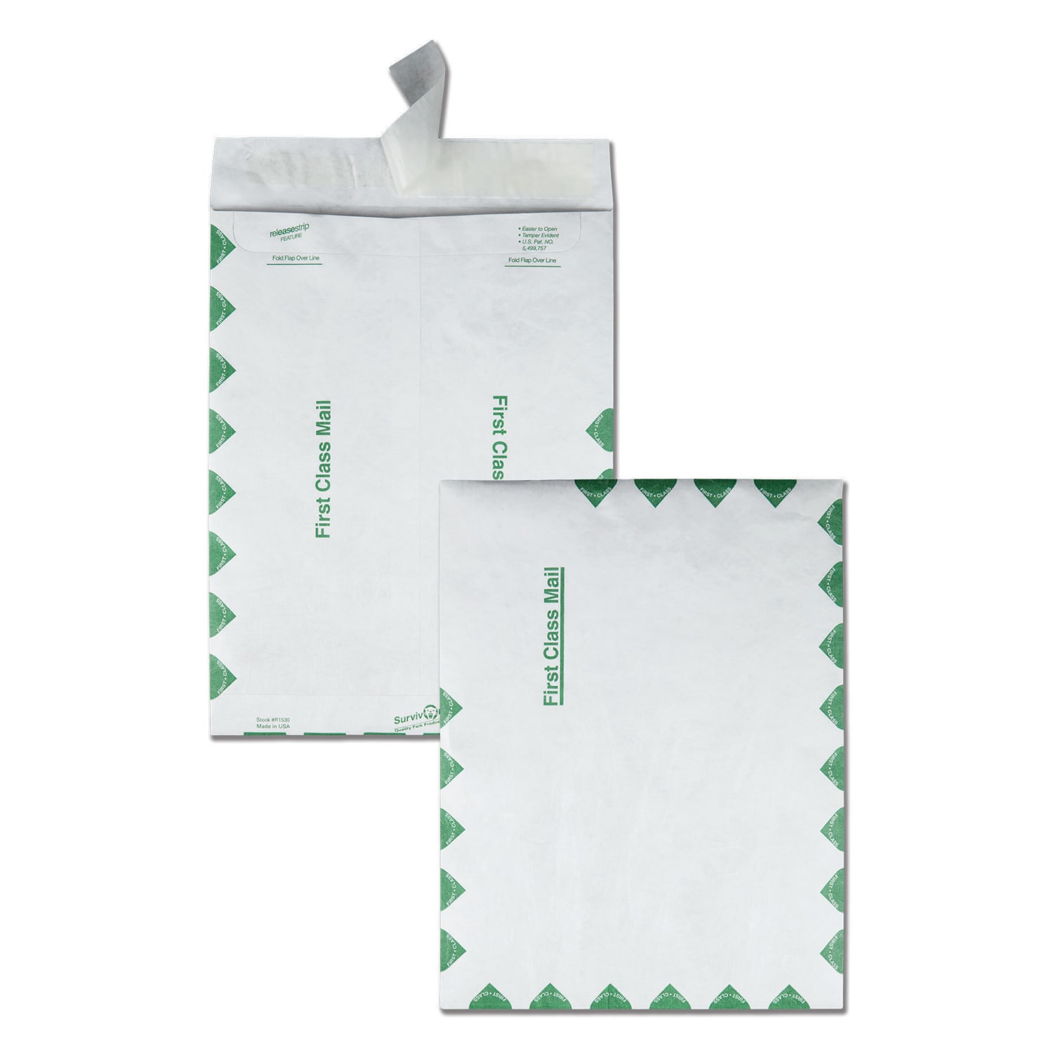 Quality Park Tyvek Envelopes, 9 1/2in x 12 1/2in, First Class, Self-Adhesive, White, Box Of 100 - Image 4