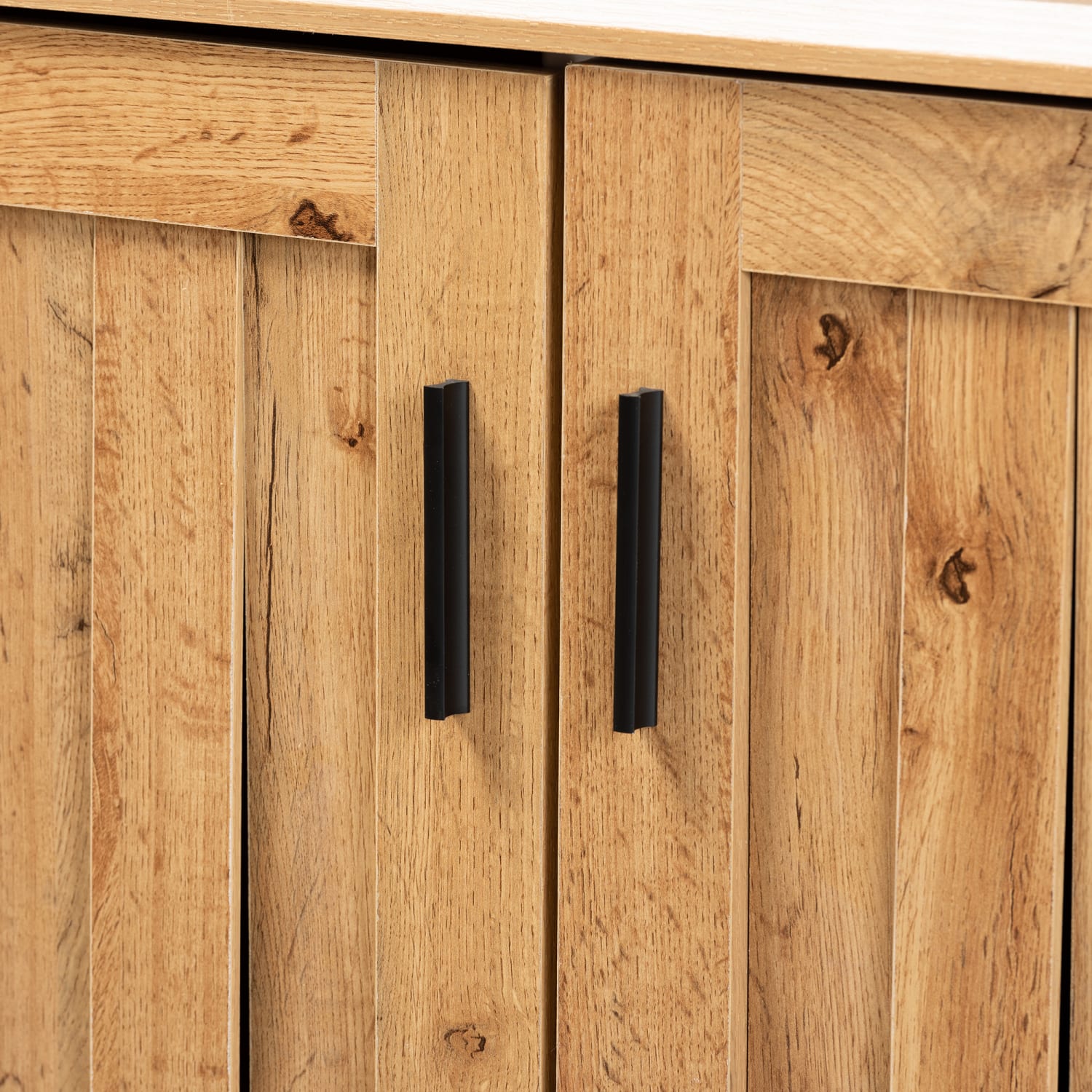 Baxton Studio Excel 32inW 2-Door Storage Cabinet, Oak Brown - Image 6