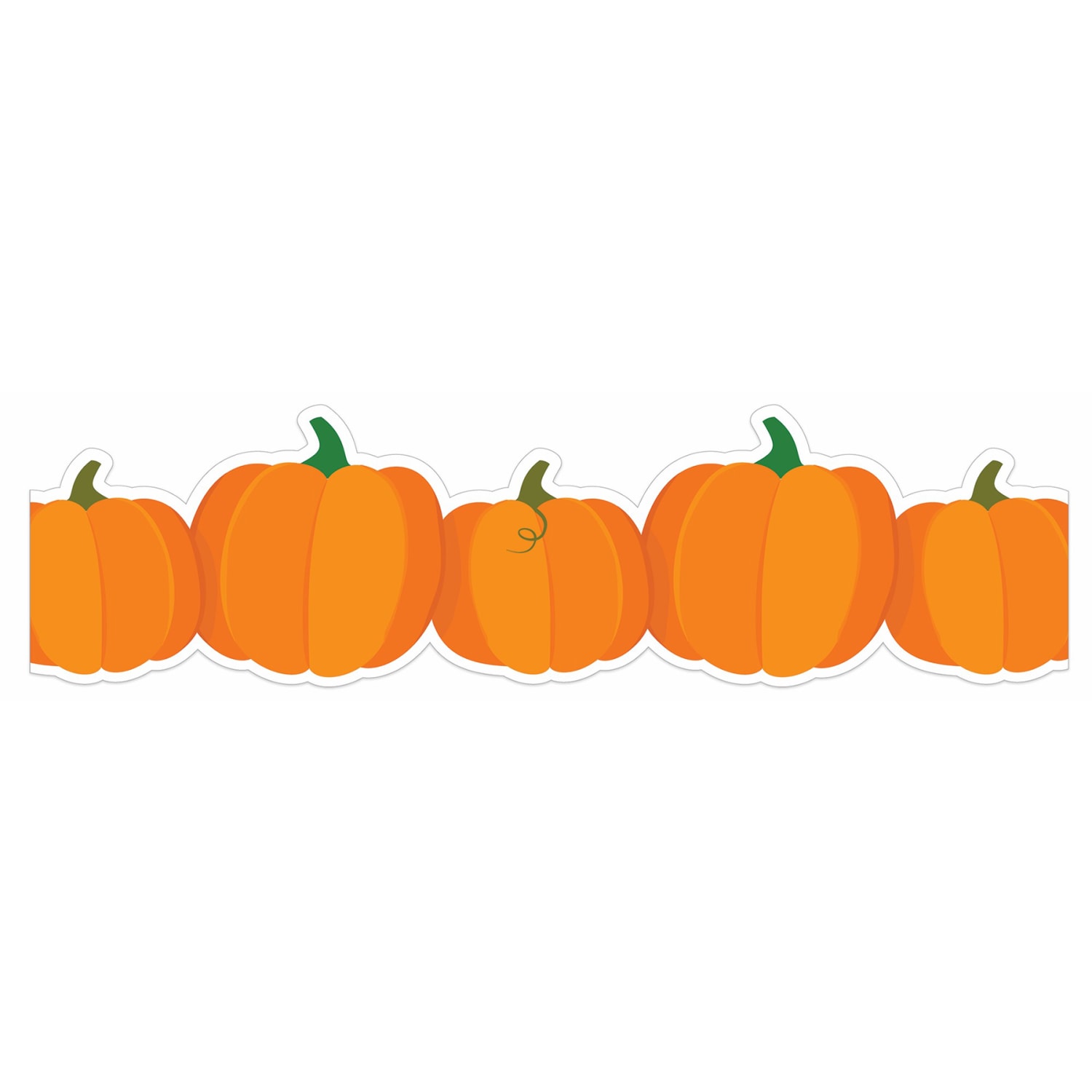 Eureka Extra Wide Deco Trim Packs, 37' x 3-1/4in, Pumpkins, Set Of 6 Packs - Image 5
