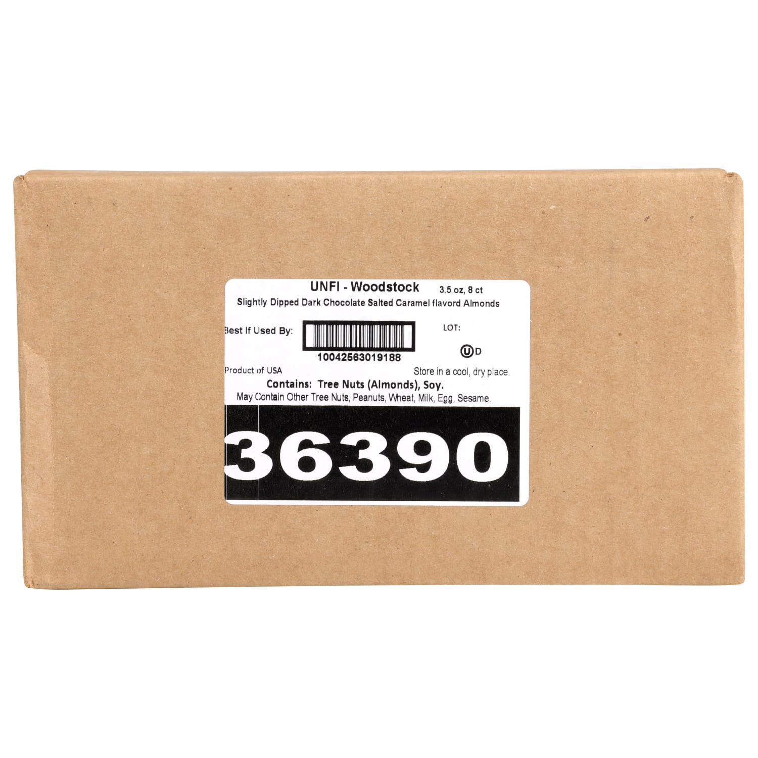 Woodstock Slightly Dipped Almonds, Dark Chocolate Salted Caramel, 3.5 Oz, Total Qty 8 - Image 5