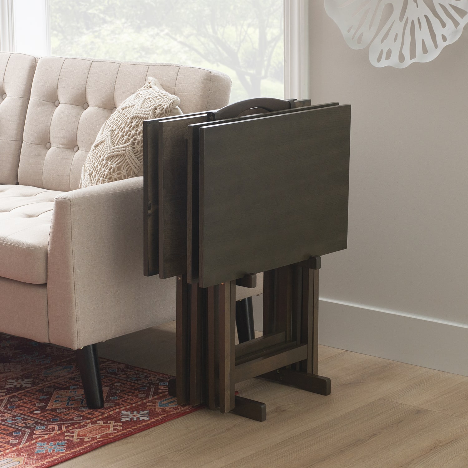 Powell Ardai 5-Piece Tray Table Set, Gray - Image 5